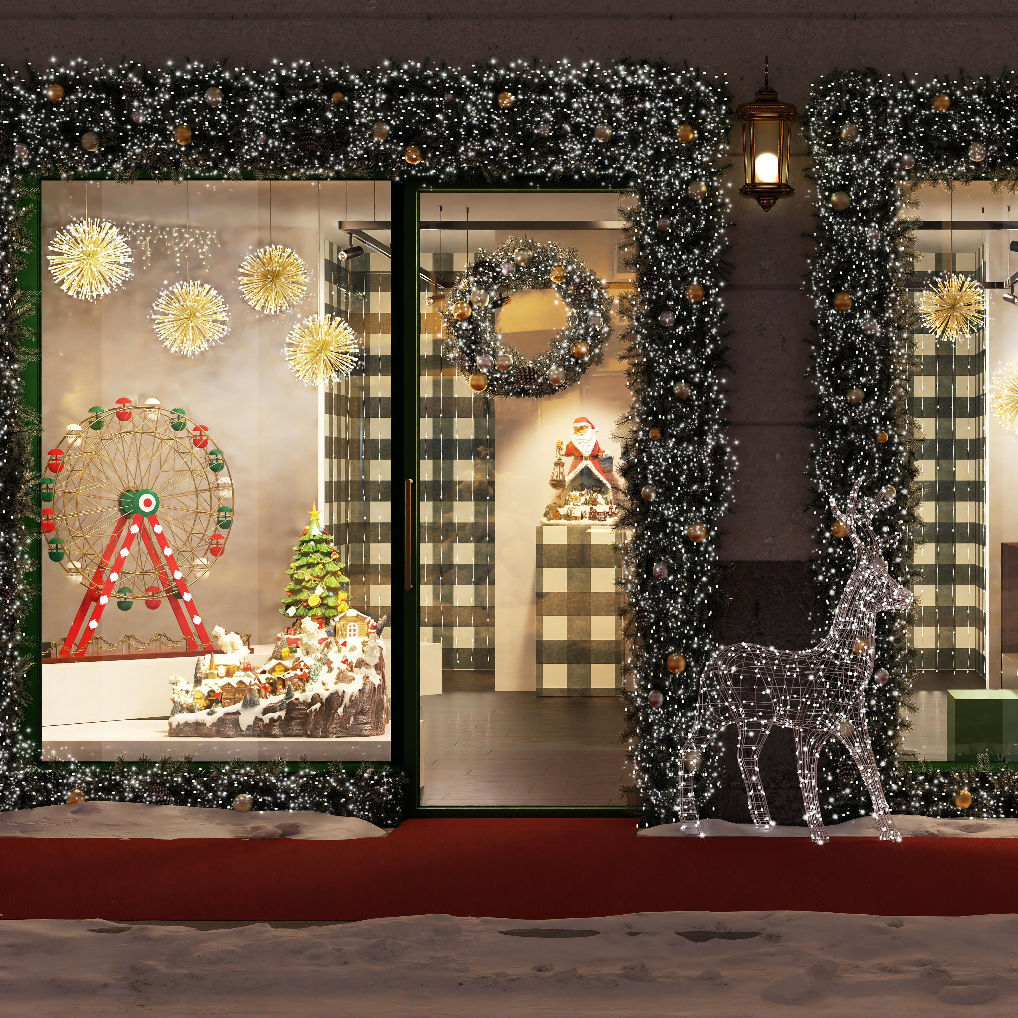 Stella decorativa luminosa Natalizia Twig Ball 80 lampadine led bianco caldo L 0.3 m x H 30 cm - 2