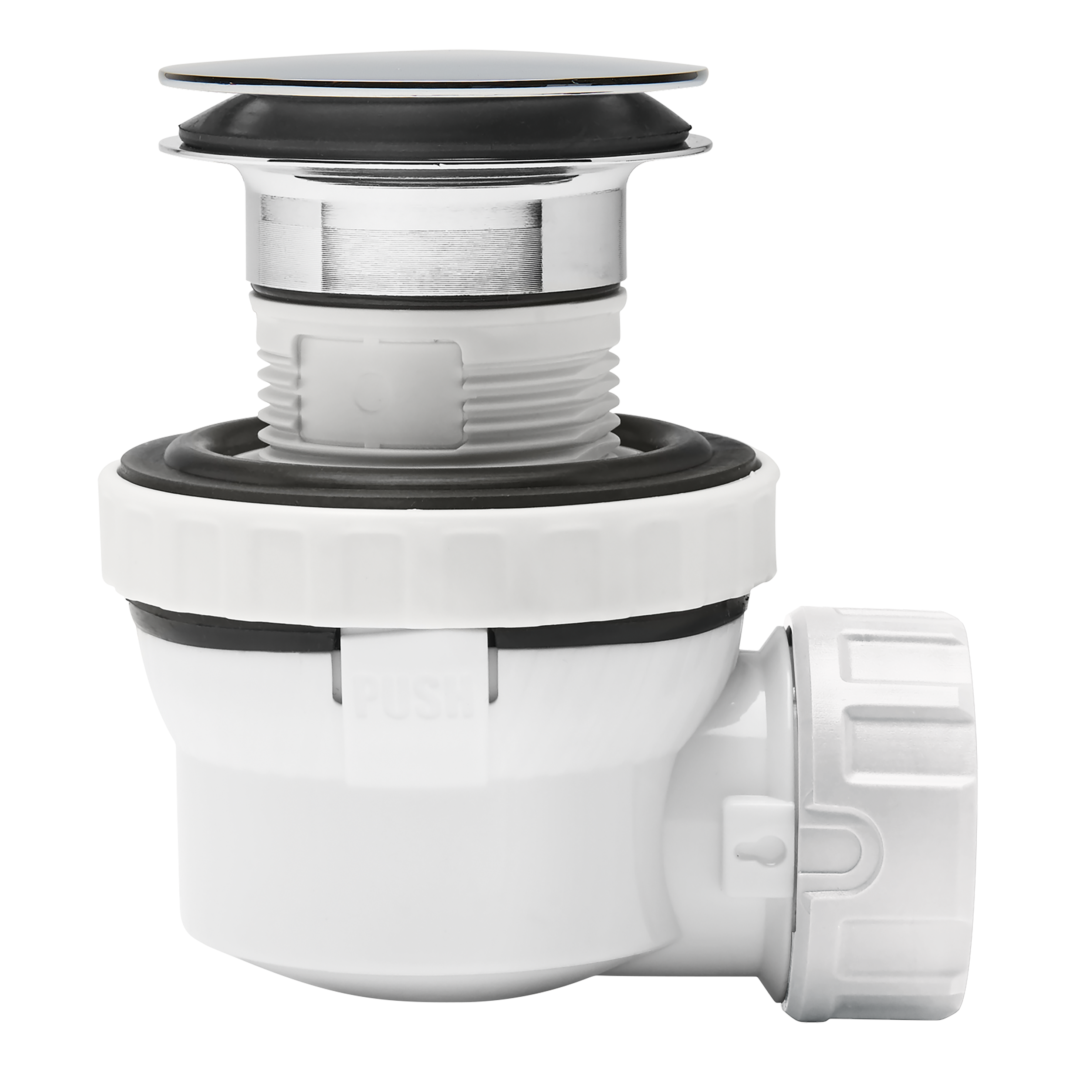Syfon umywalki niski XS-Pure KLIK-KLAK chrom WIRQUIN - 5