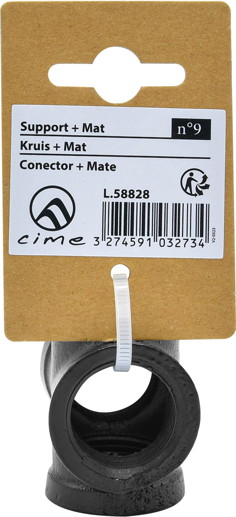 Raccord pour 4 tubes MyTube D25mm noir mat - 2