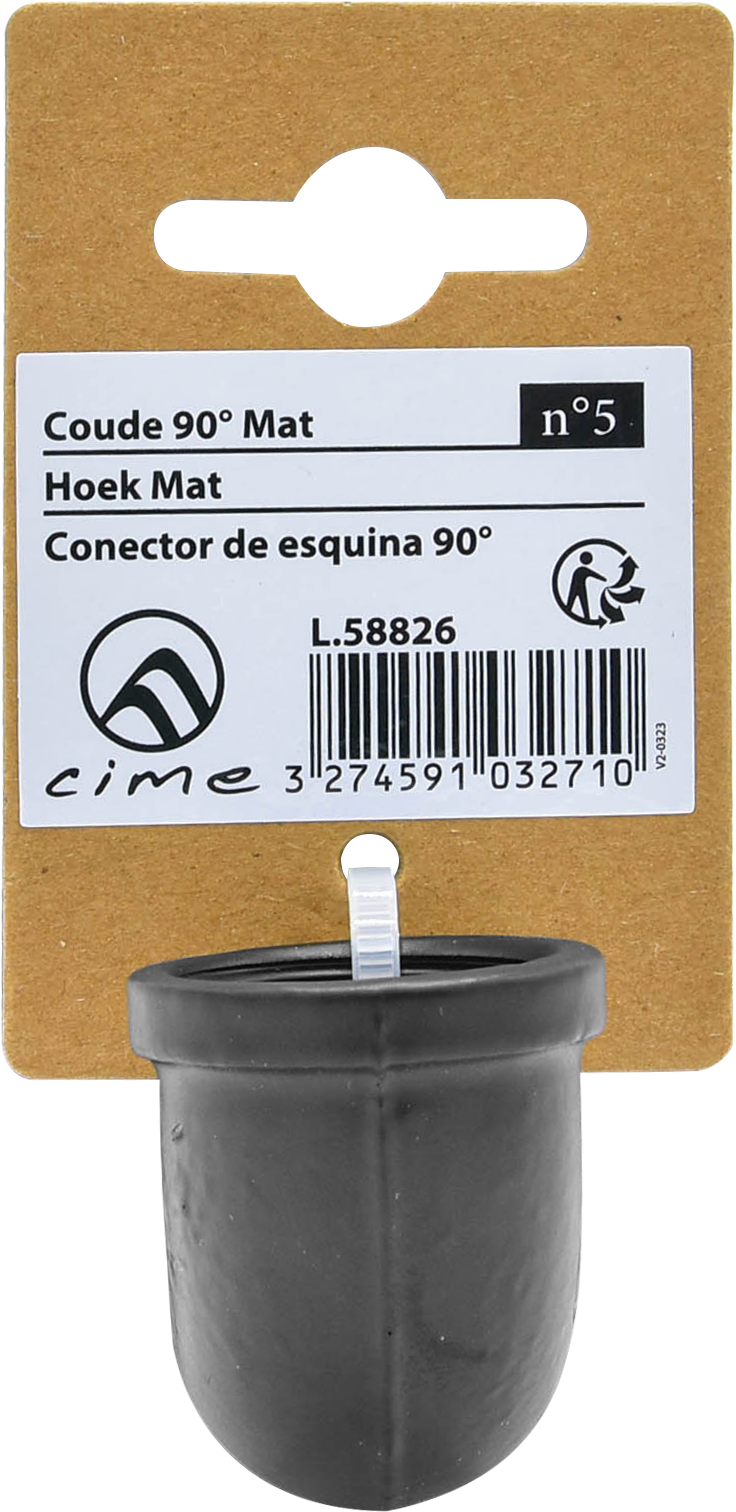 Coude 90 degrés MyTube D25mm noir mat - 6