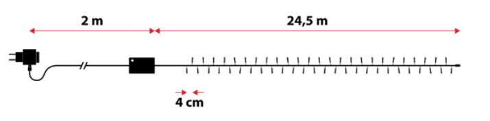 Filo di luci di natale 600 lampadine LED bianco freddo 24.5 m programmabile - 7