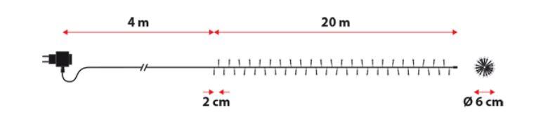 Filo di luci di natale 1000 lampadine LED bianco Led Mini cluster 24.5 m programmabile - 9