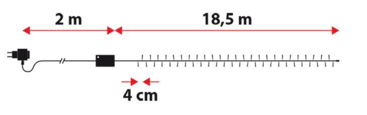 Filo di luci di natale 450 lampadine LED bianco caldo 18.5 m programmabile - 5