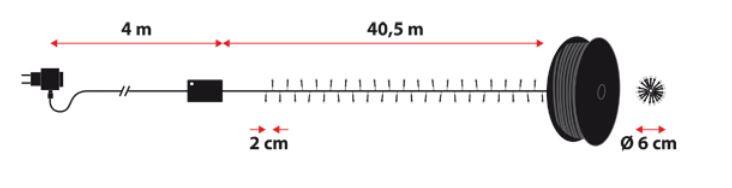 Filo di luci di natale 2000 lampadine LED multicolore 40 m programmabile - 2
