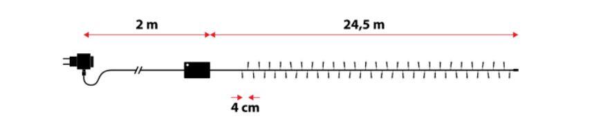 Catena luminosa per albero di Natale 600 luci LED bianche calde programmabile - 3