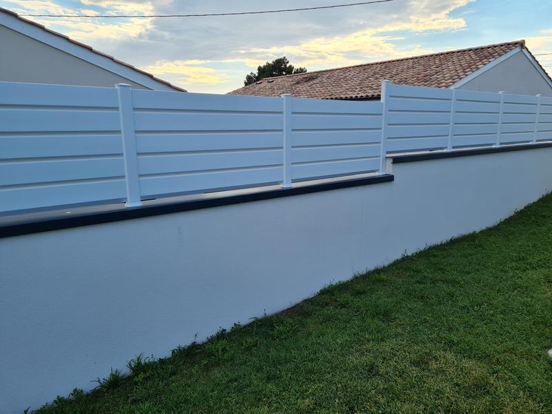 Lama para valla modulable de PVC Clea de 16 x 150 cm blanco - 8