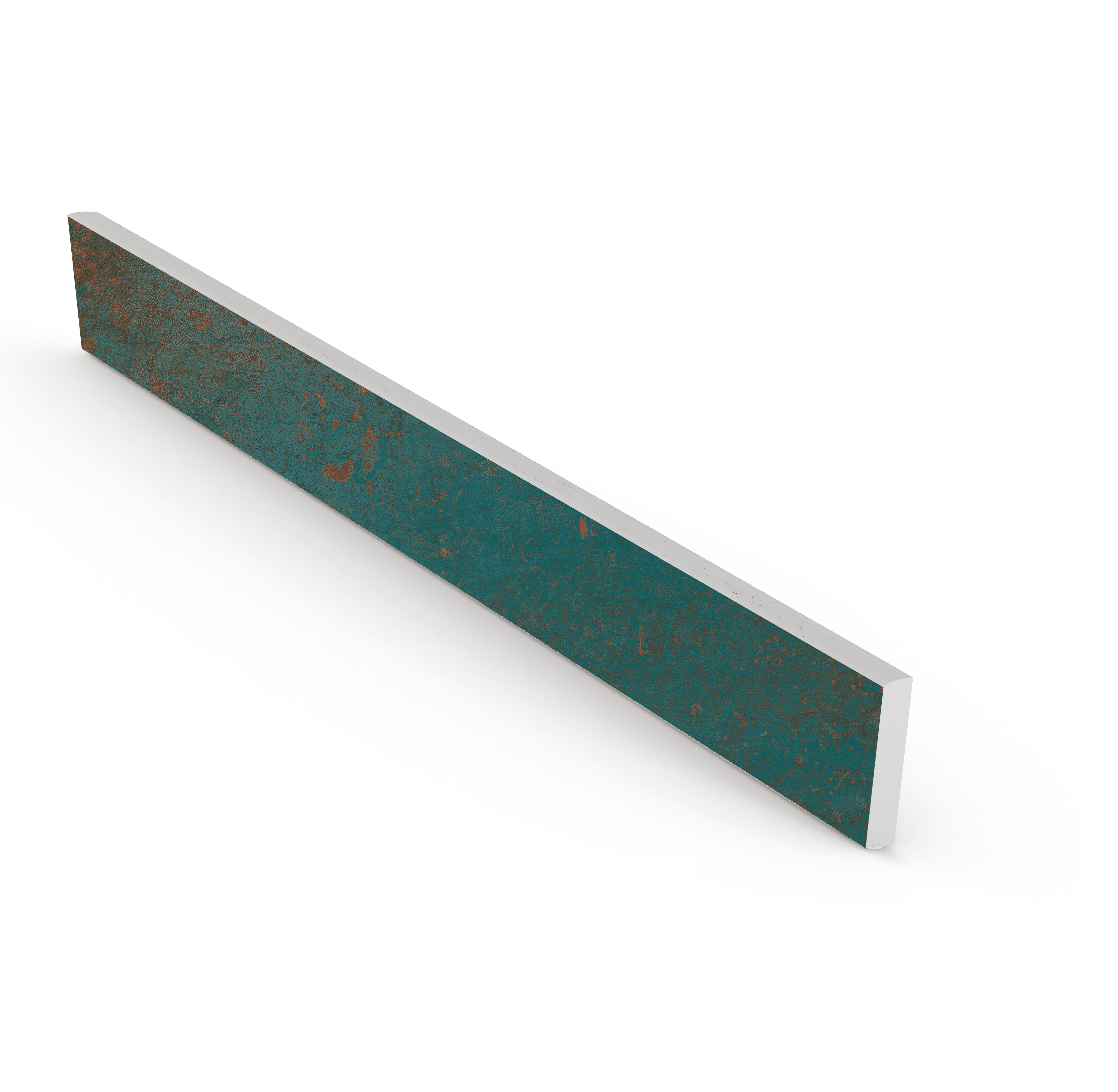 Rodapié porcelánico distrito 60x8 cm metal zinc grespania