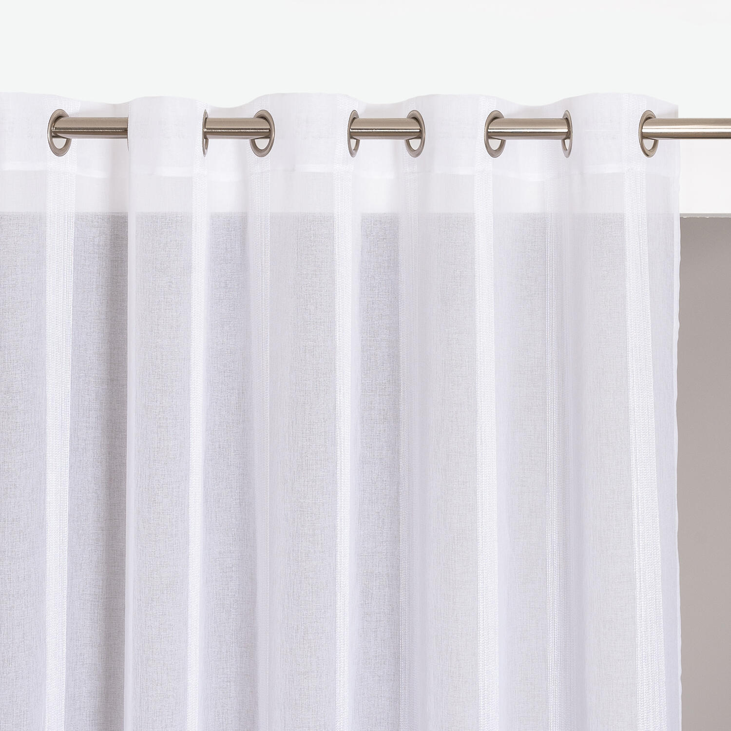 Voilage tamisant, Aleria, blanc H.240 x l.300 cm - 3