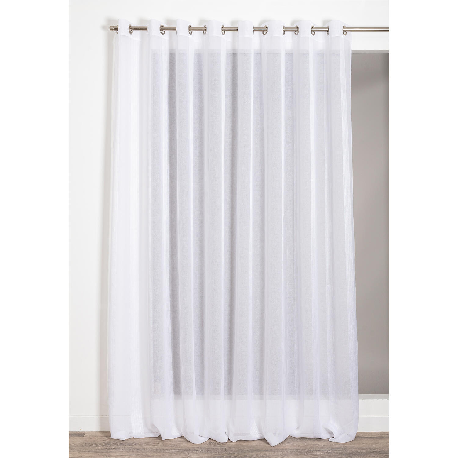 Voilage tamisant, Aleria, blanc H.240 x l.300 cm - 2