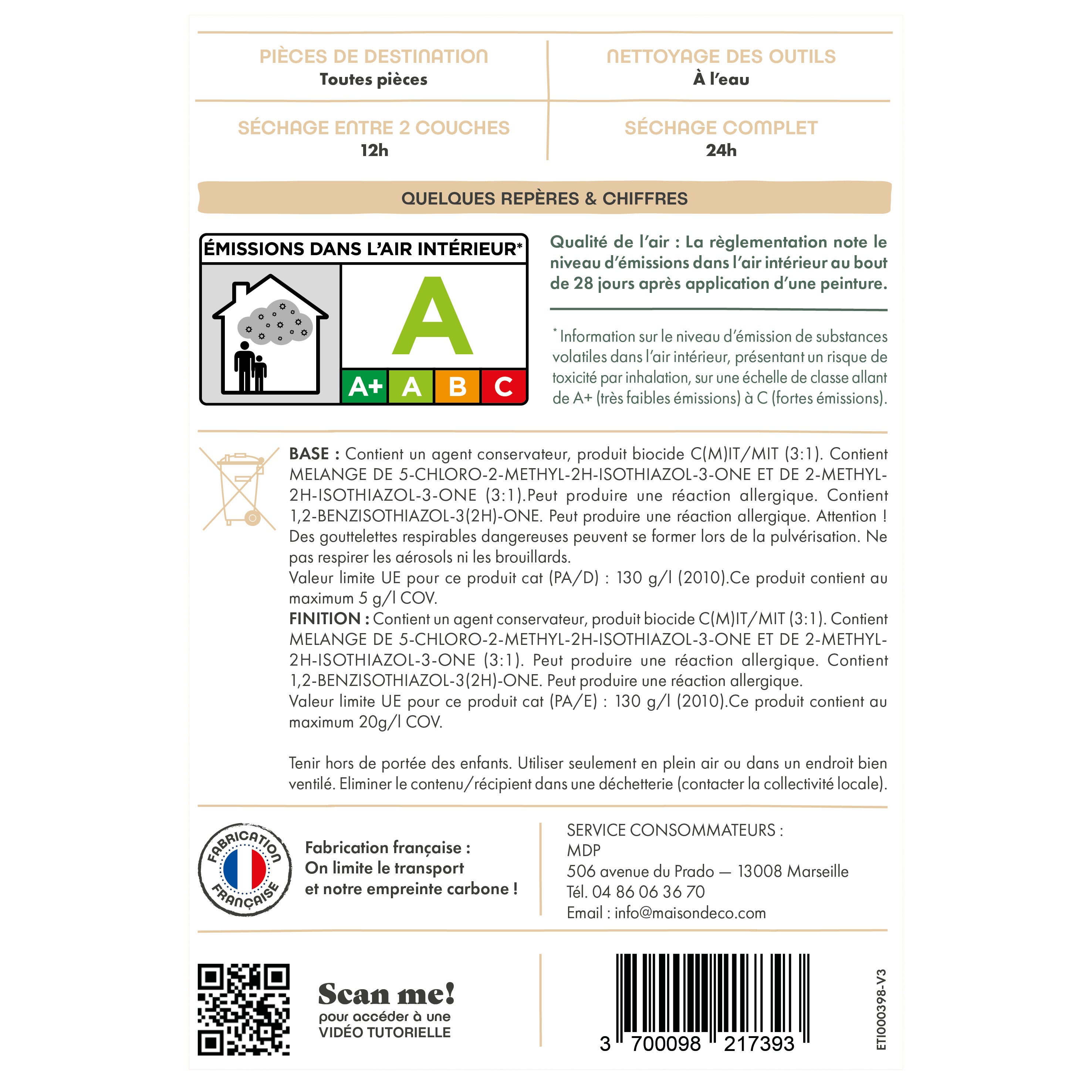 Peinture  Relook bois MAISON DECO, pin recycle satiné, 0.75 l - 9