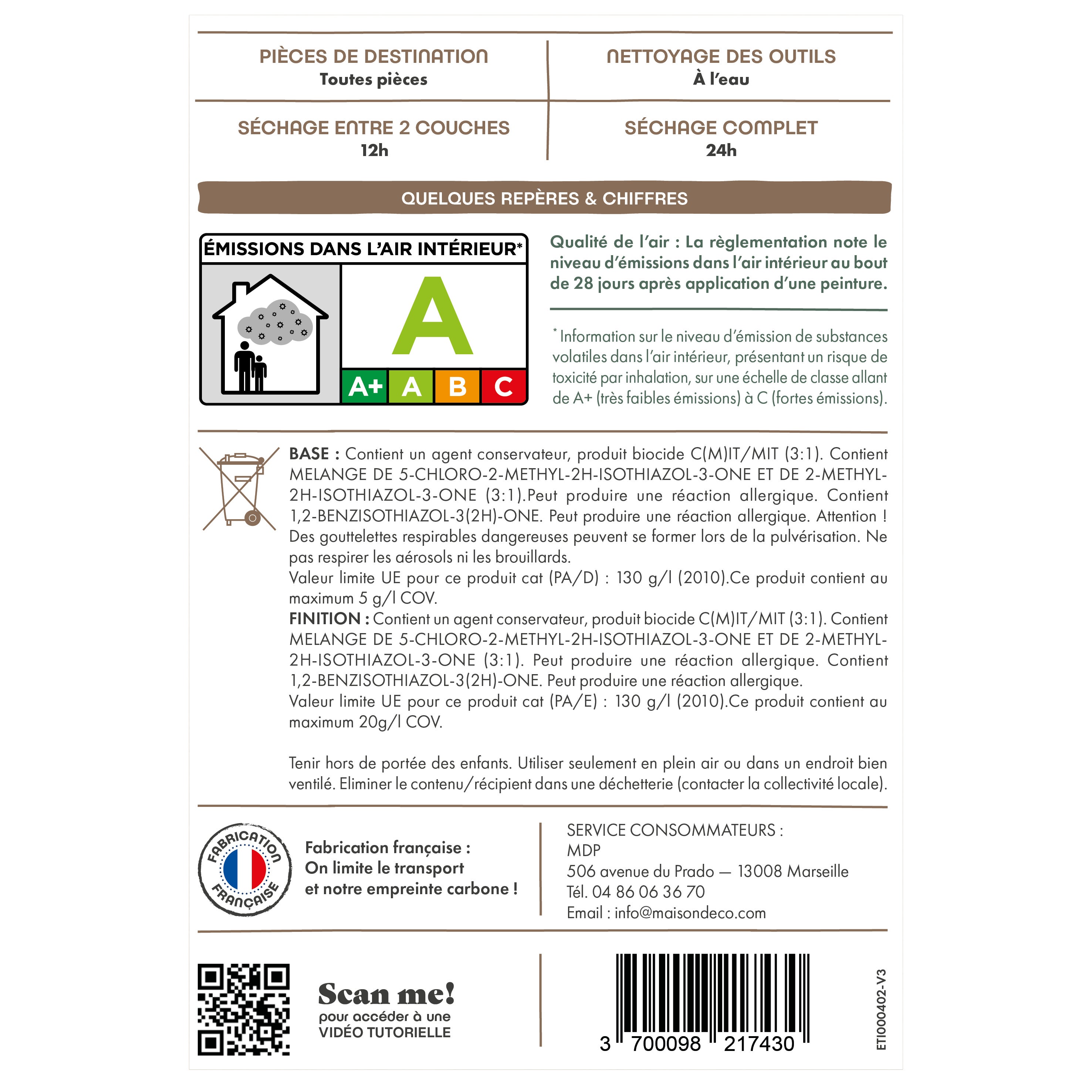 Peinture  Relook bois MAISON DECO, chêne foncé satiné, 0.75 l - 9