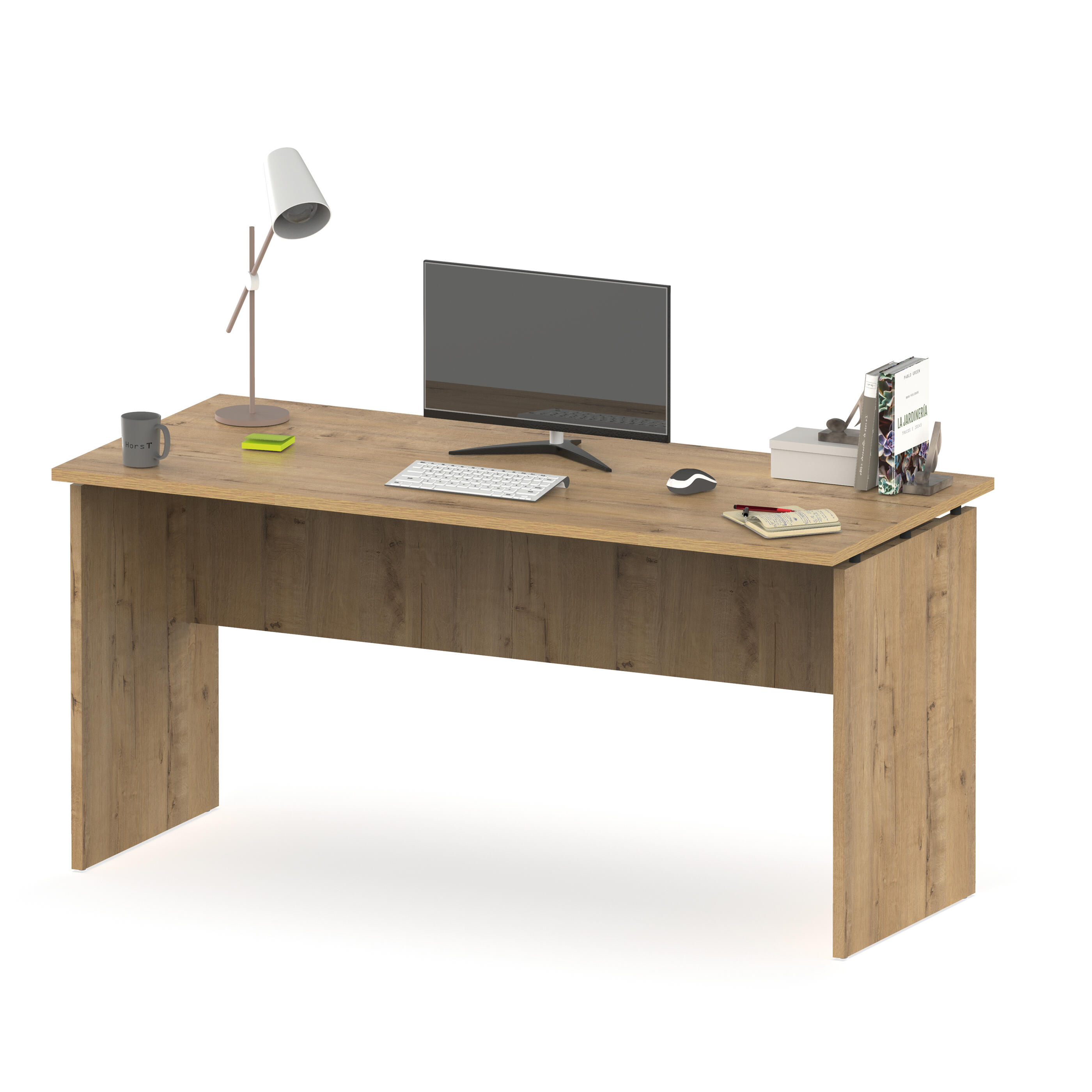 Mesa de escritorio rívoli roble de x76x155x68cm