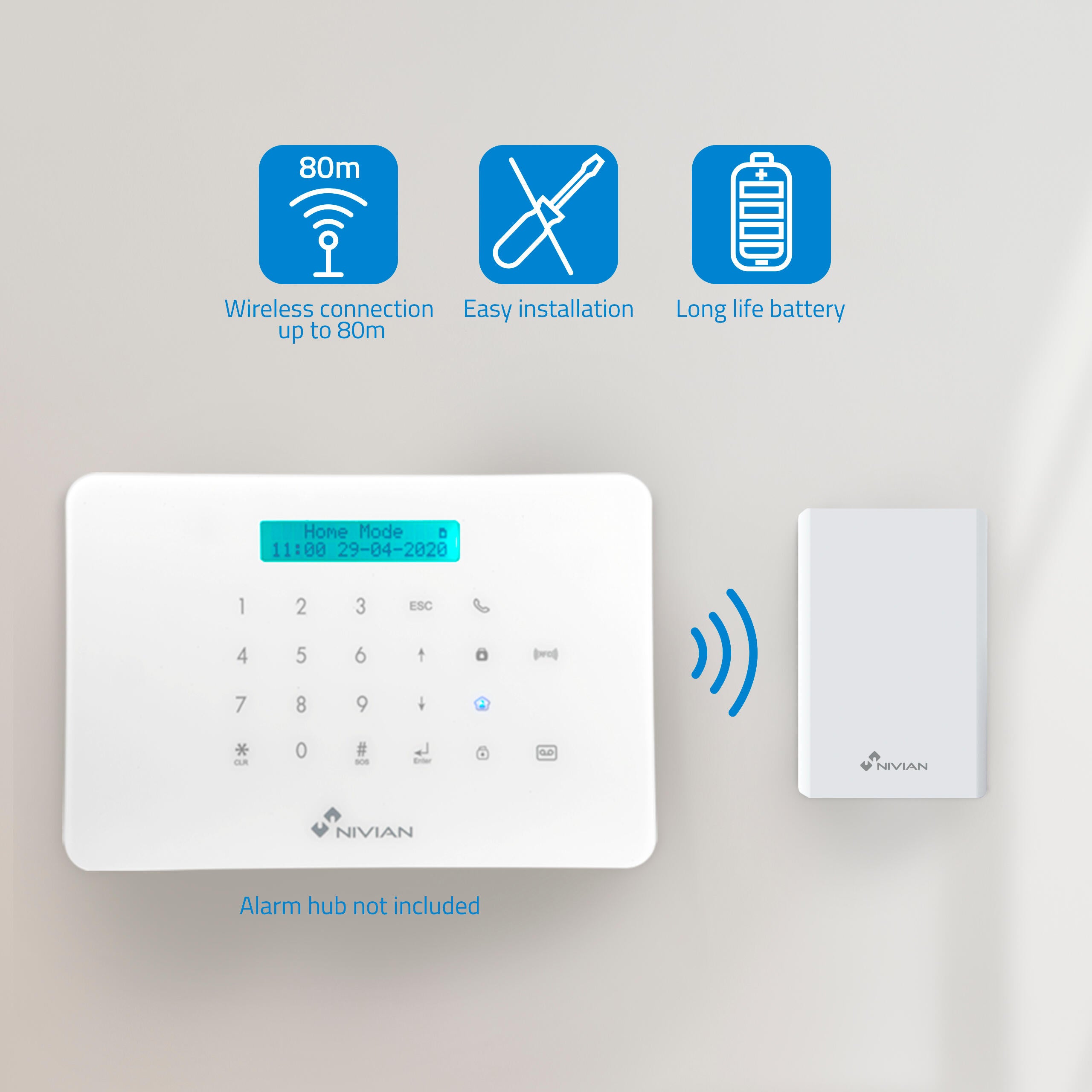 Detector de vibración alarma NIVIAN - 5