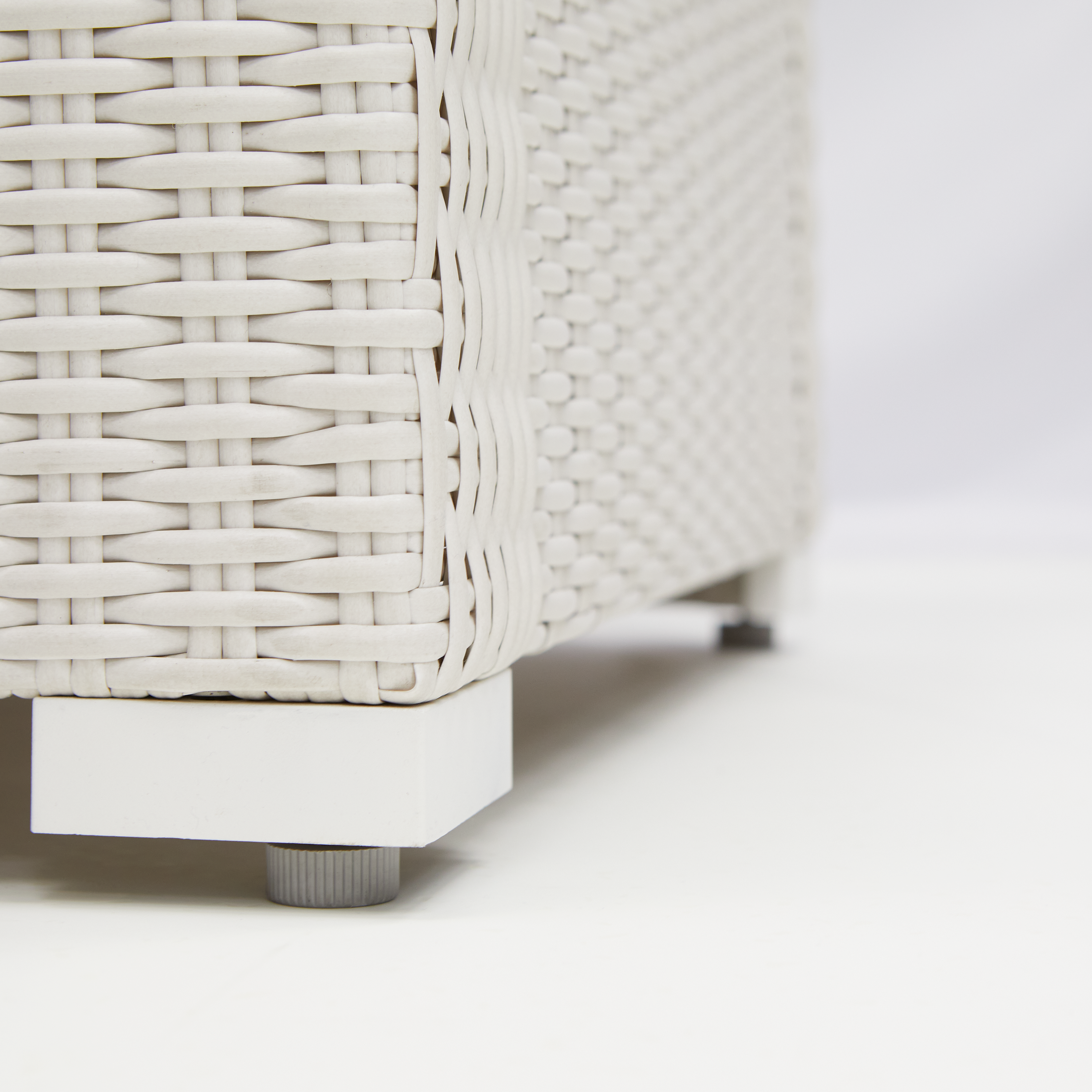 Poltrona da giardino con cuscino bianco e braccioli Luma NATERIAL da 2 posti, struttura in alluminio seduta in alluminio bianco, L 78 x H 79.5 x P 78.5 cm, set da 2 pezzi - 11