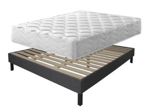 Furnitable Somier de cama individual de 90 x 190 cm con gran espacio de  almacenamiento para niños o adultos, color negro
