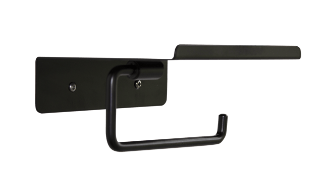 Dérouleur de papier toilette mural Basic à visser / à percer noir