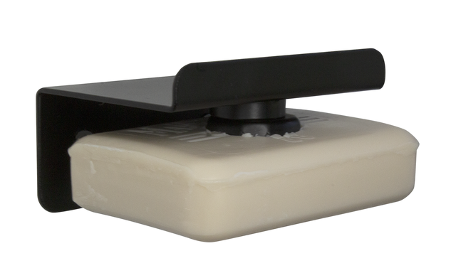 Porte Savon Douche - Inox - Noir - Sans Perçage - Installation Facile - Accessoires Salle De Bain - Bricolage