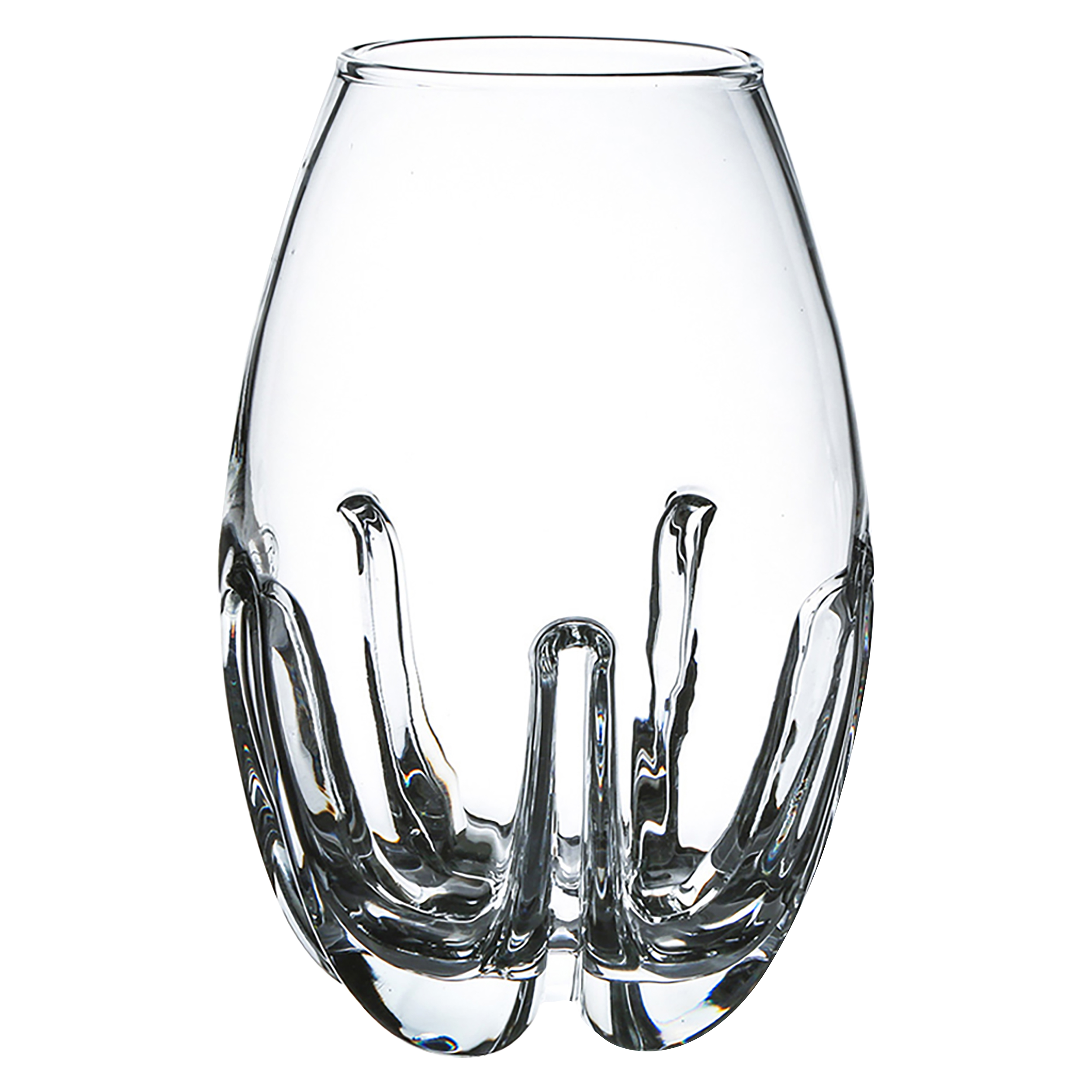 Wazon szklany Mandarynka wys. 25 cm transparentny
