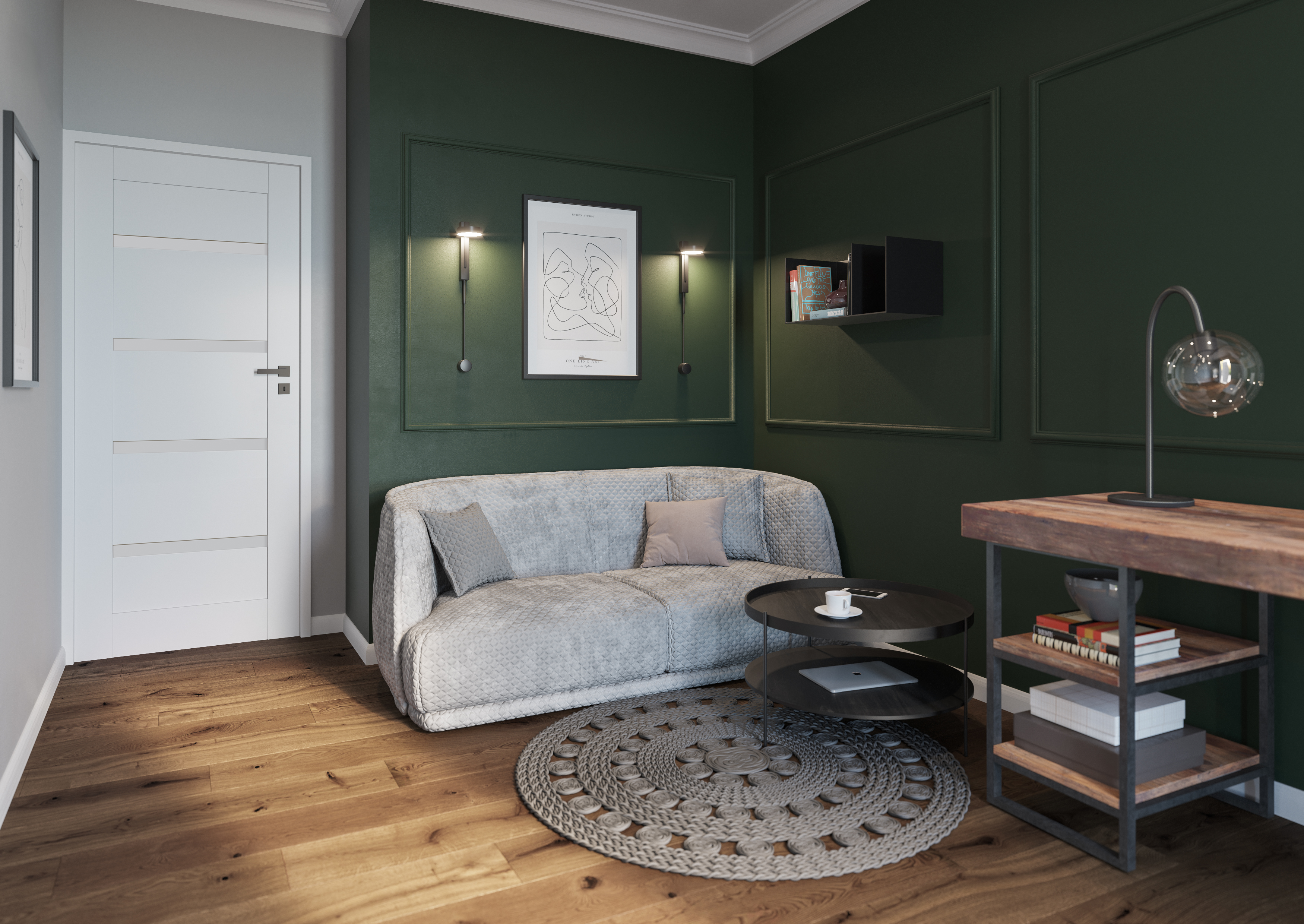 Drzwi wewnętrzne bezprzylgowe pokojowe Parma biała 80 prawa - 3