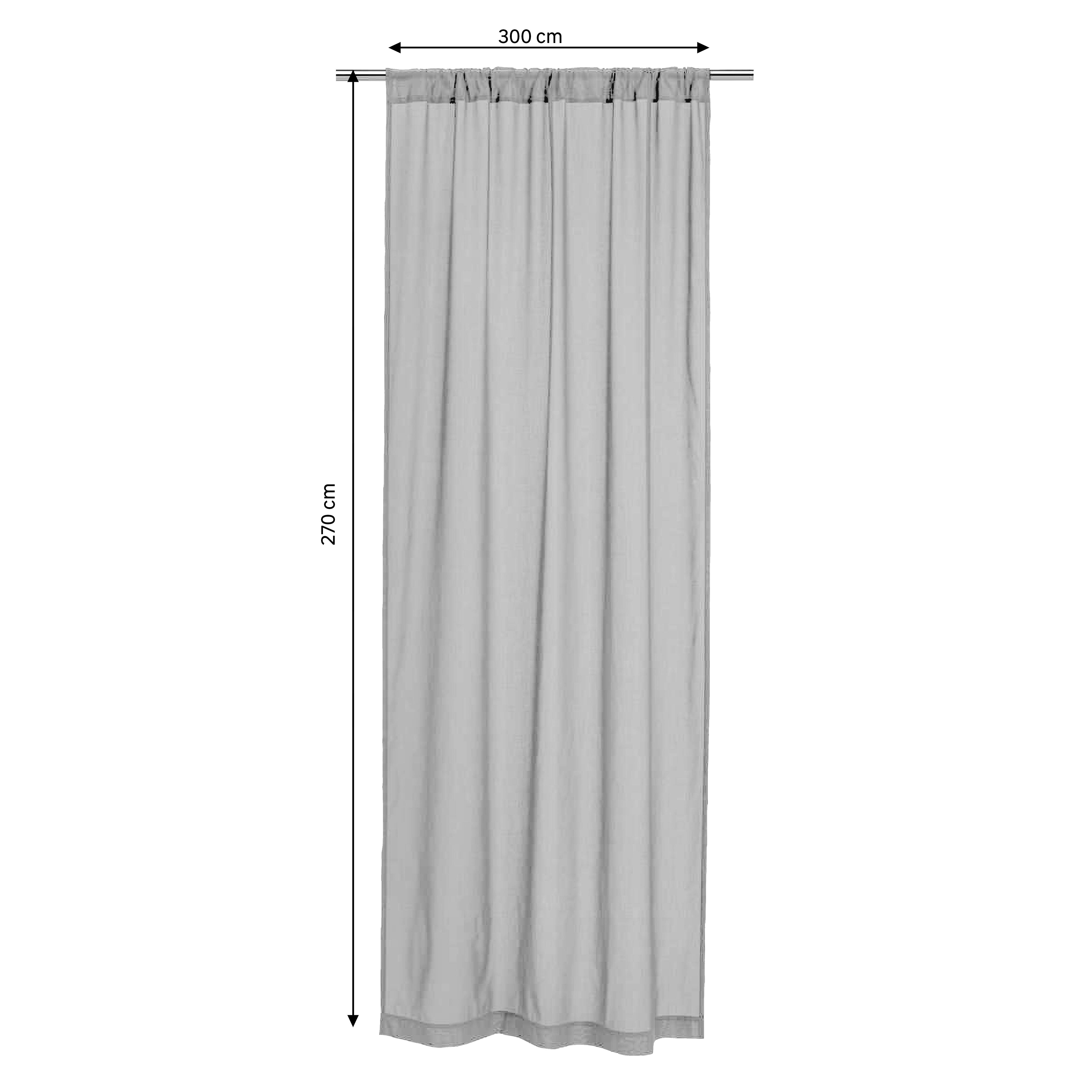 Cortinado fita e/ou presilha Taylor 300x270cm cinza - 9