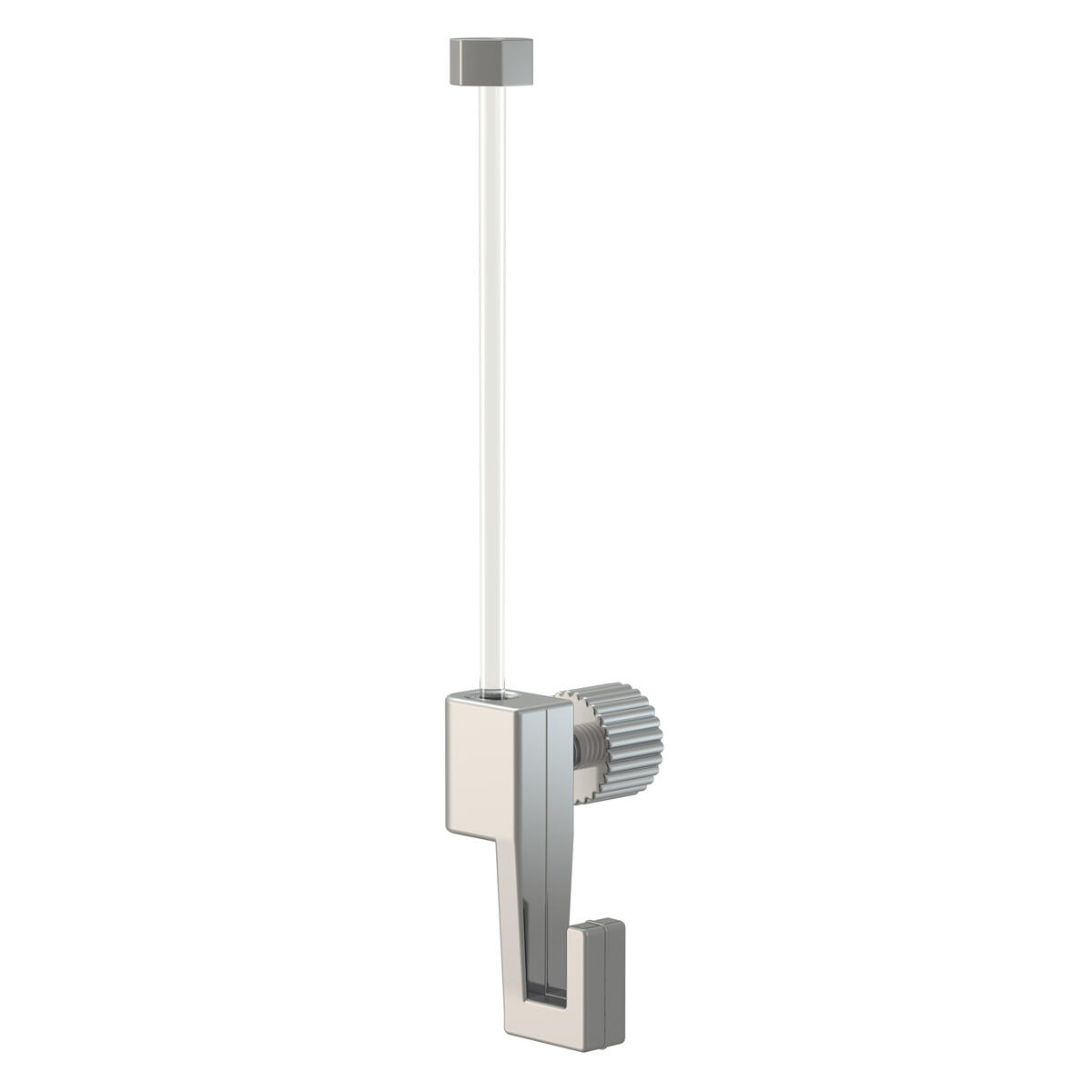 Ganci regolabili su binari Ganci per cornici medie in acciaio grigio / argento, set di 2 pezzi - 4