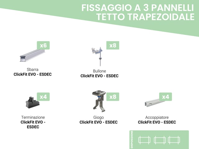 Supporto per pannello fotovoltaico ESDEC,grigio