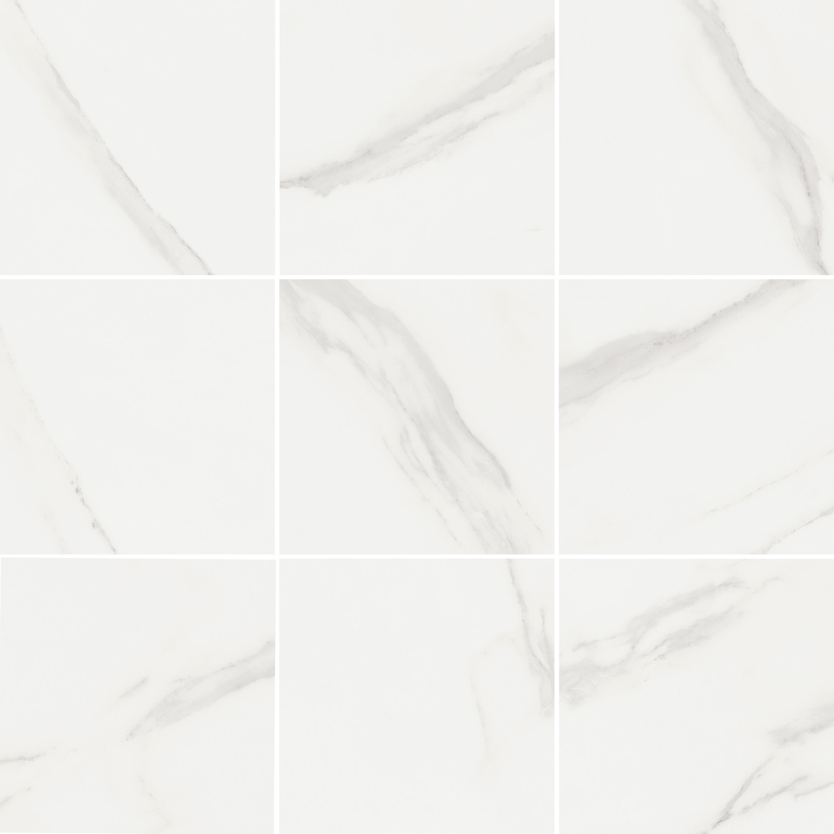 Carrelage sol intérieur / mur intérieur effet marbre blanc Samos 2 l.45 x L.45 c - 5