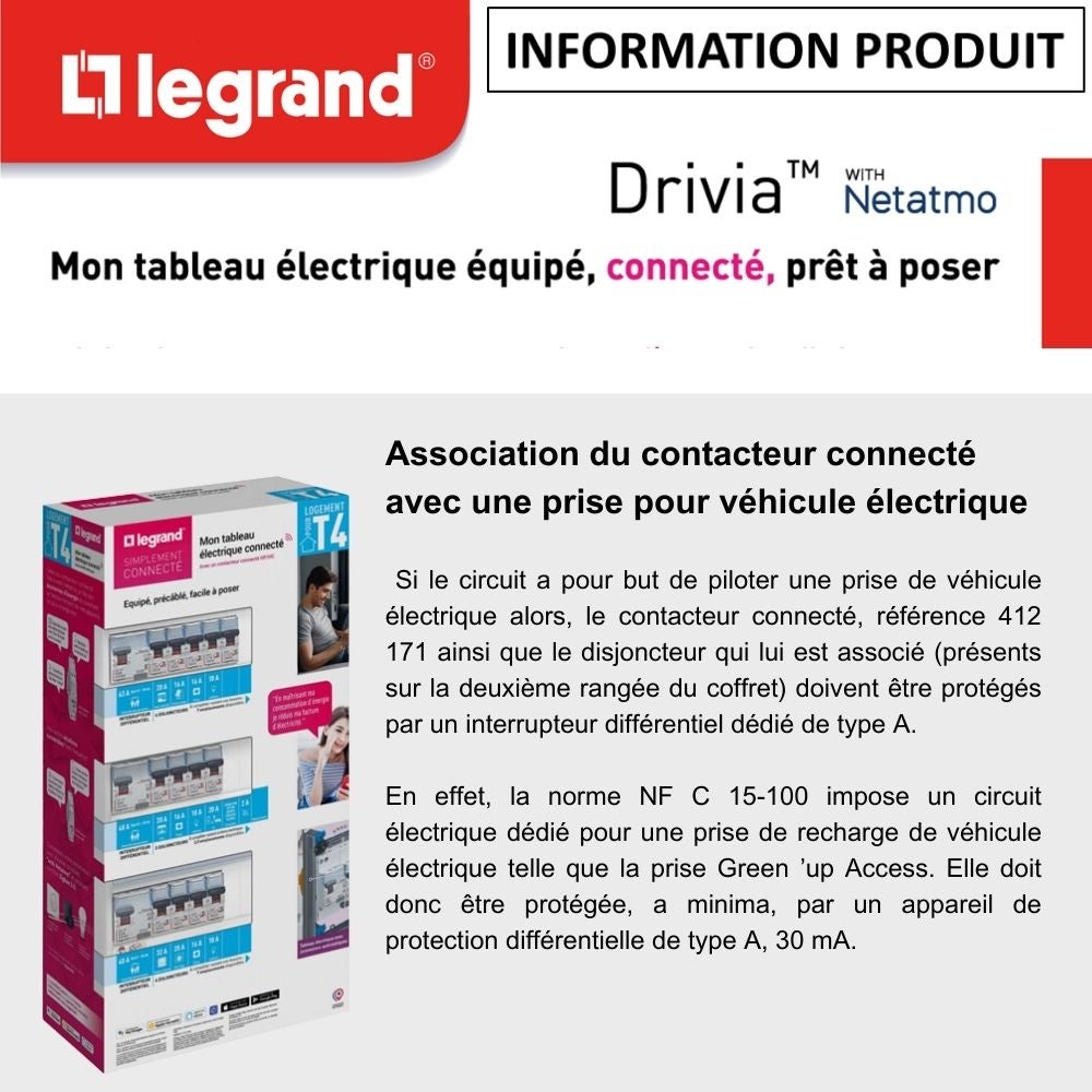 Tableau électrique connecté équipé LEGRAND Drivia 3 rangées 39 modules - 5