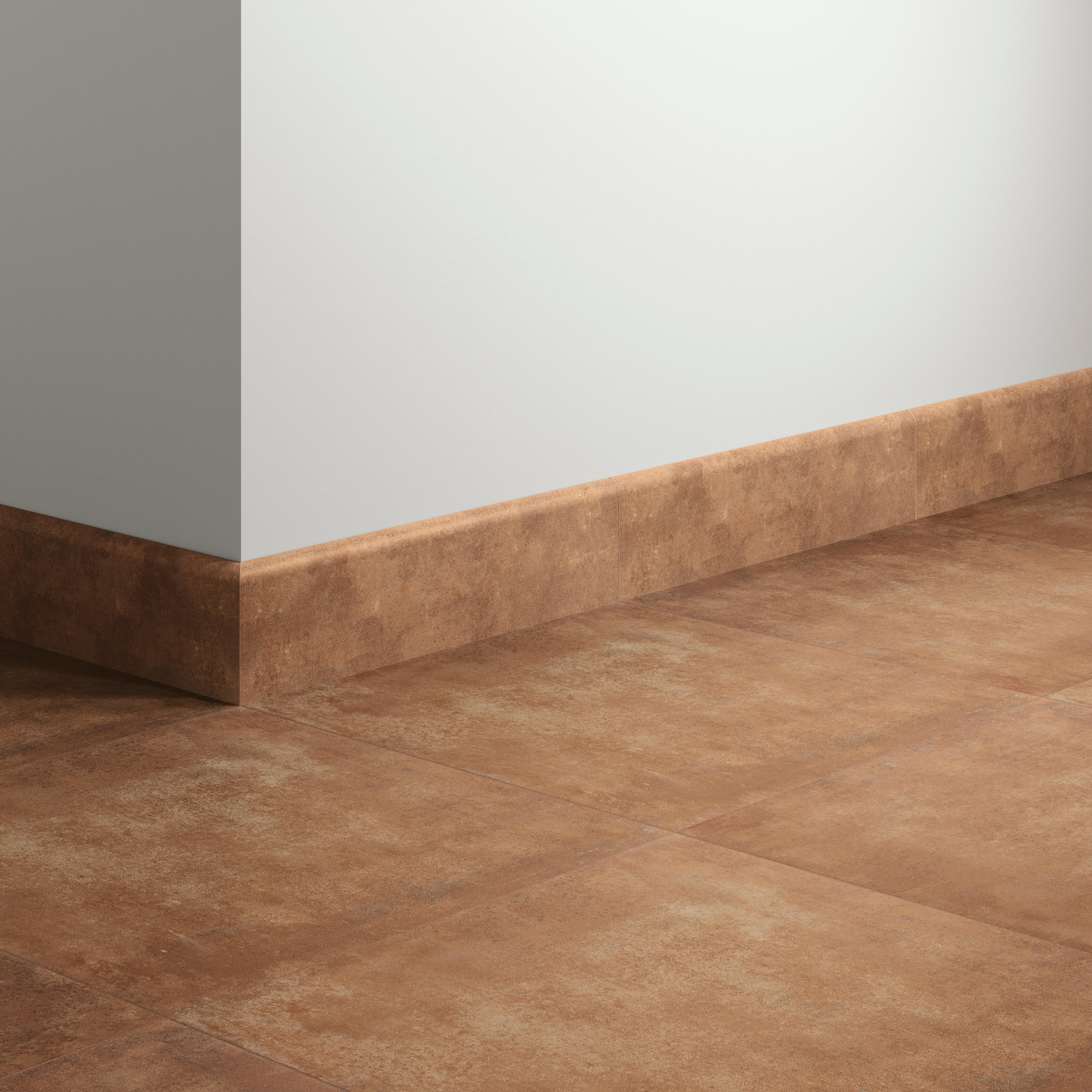 Pack de 4 Rodapiés cerámico Barro 33.3x8 cm terracota cuero ARTENS - 3