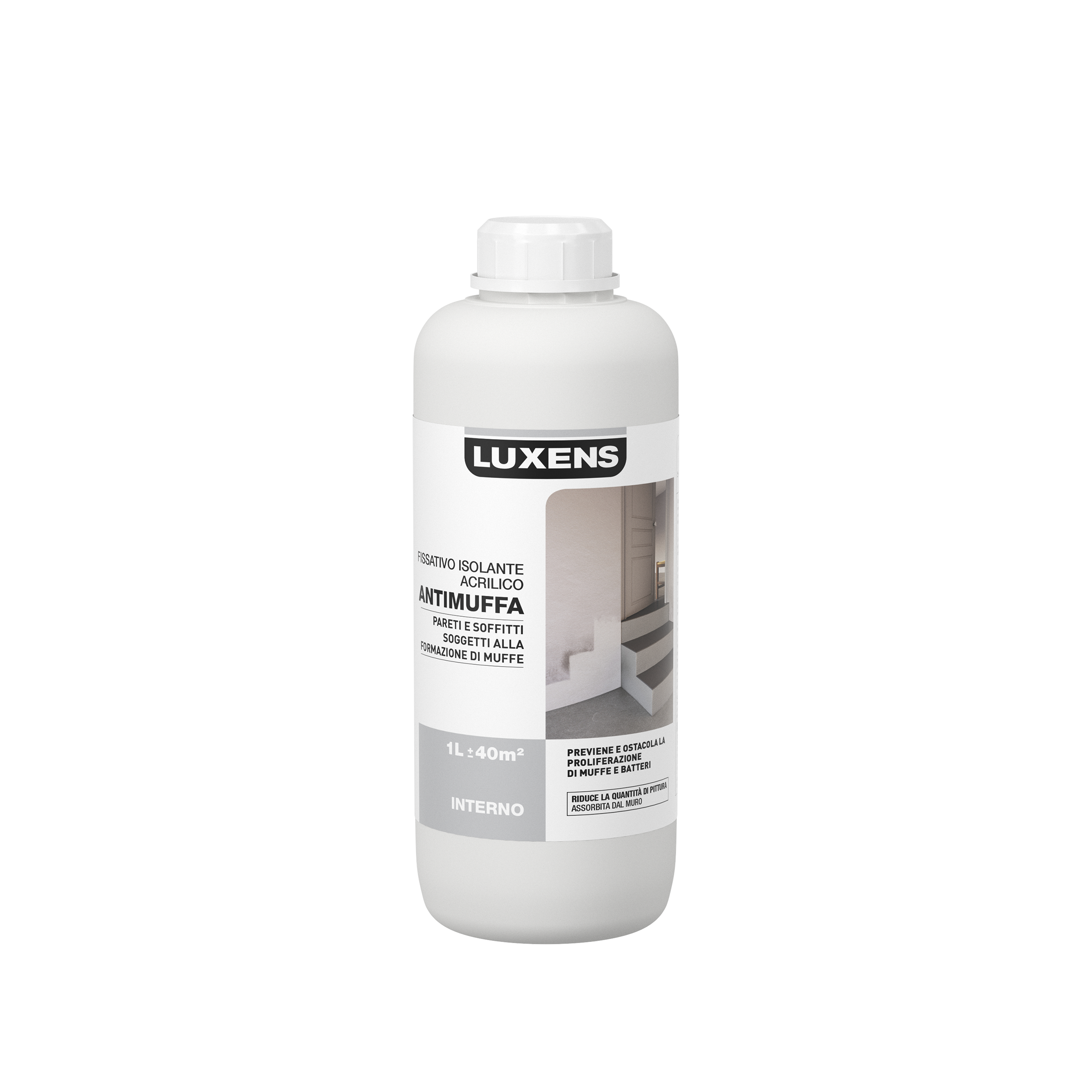 Fissativo per pittura su cartongesso LUXENS antimuffa base acqua, antimuffa 1 L 1 Kg - 6