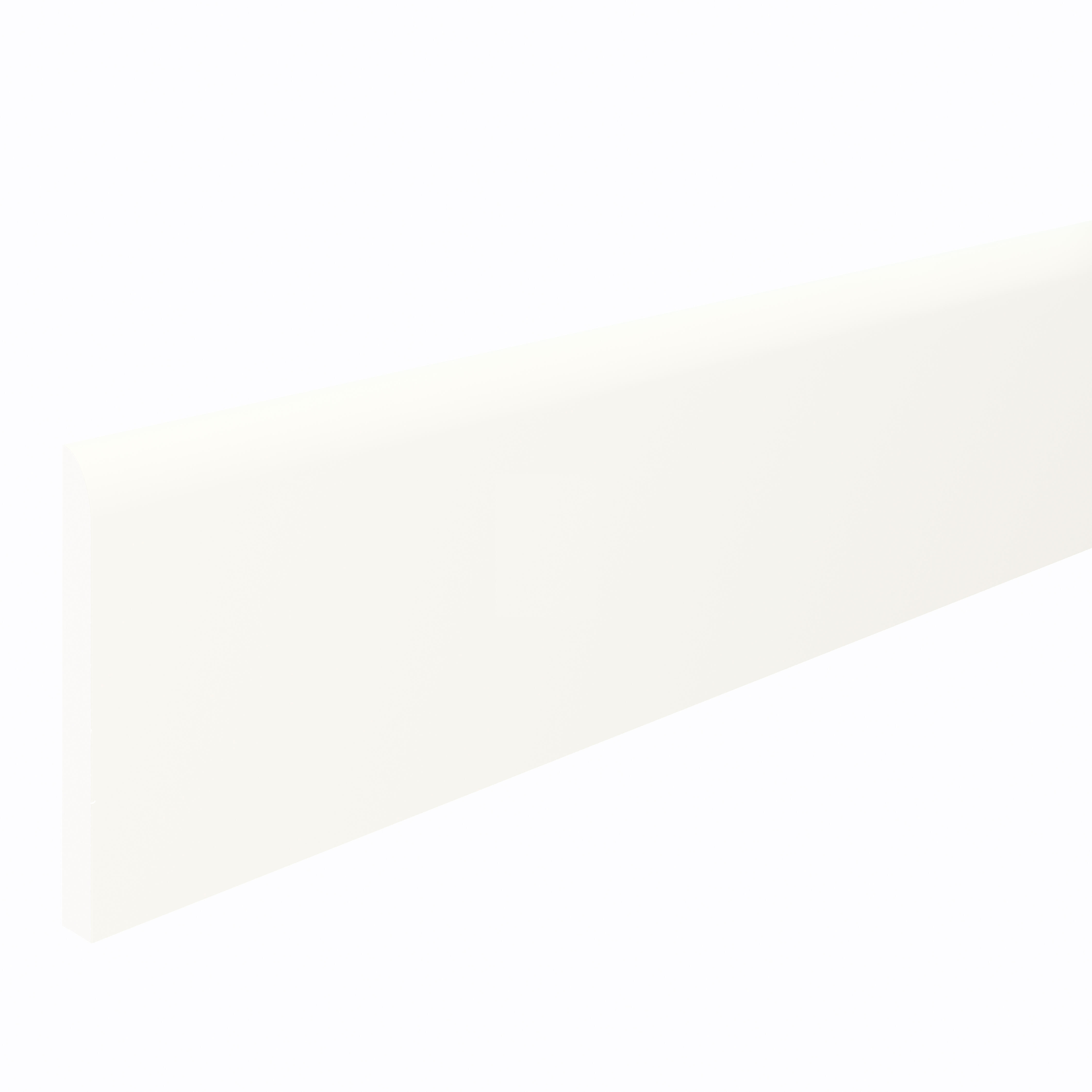 Pack de 4 rodapiés cerámico 60x10 cm madera blanco mate artens
