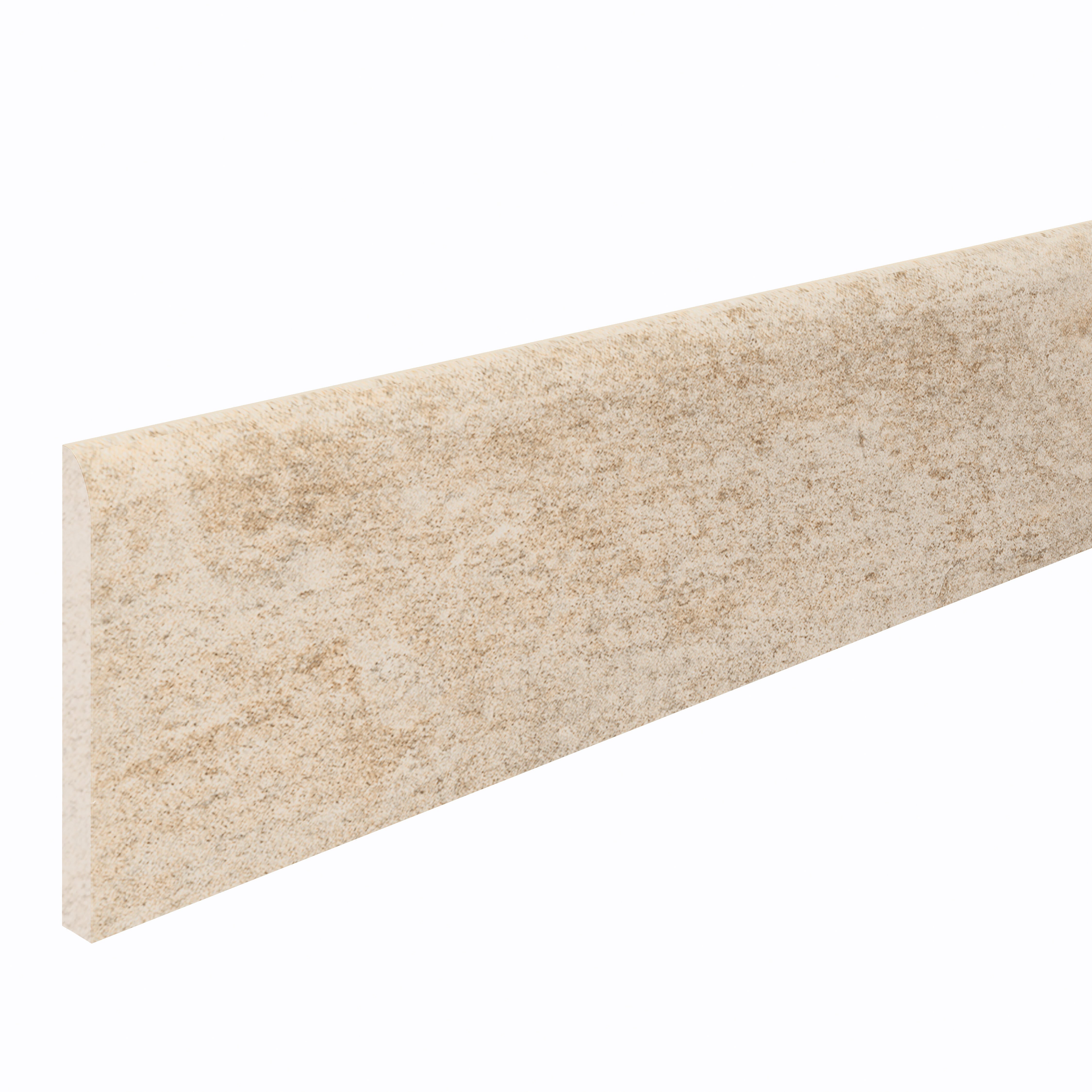 Pack de 4 rodapiés cerámico stone 60x10 cm piedra blanco artens