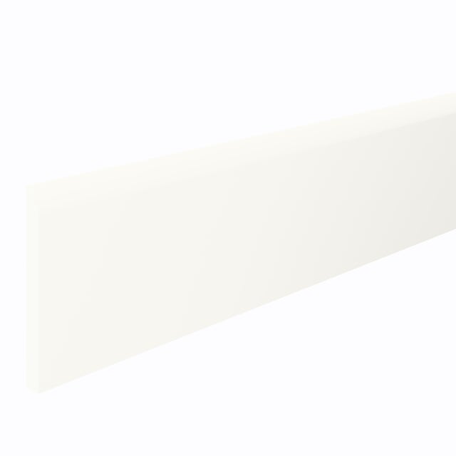 Pack de 4 Rodapiés cerámico Monocolor 45x8 cm blanco mate ARTENS