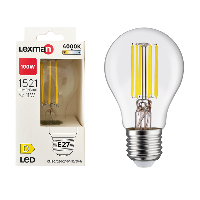 Żarówka LED E27 11 W 1521 lm Neutralna biel Lexman