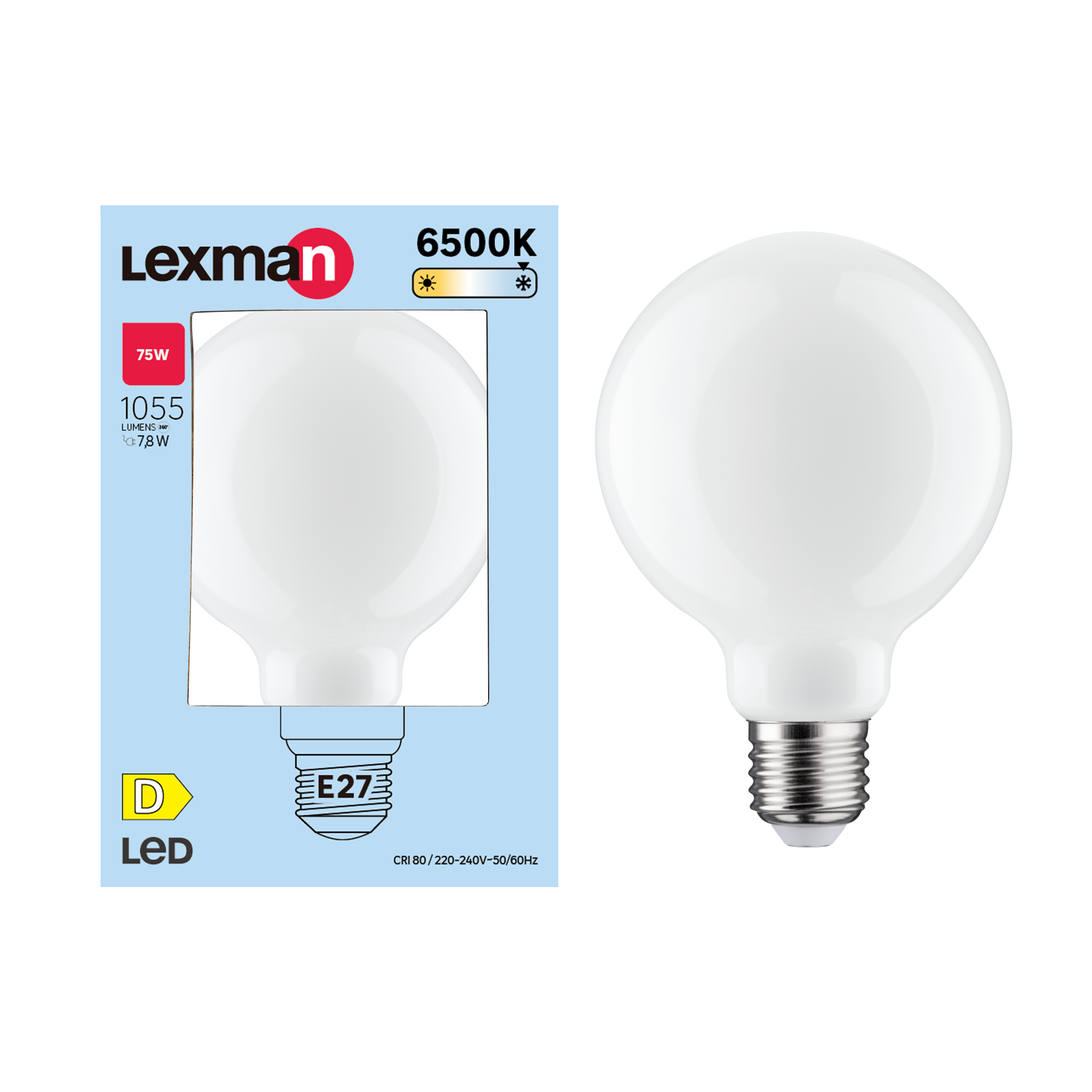 Bombilla led e27 1055 lm blanco cálido mate lexman