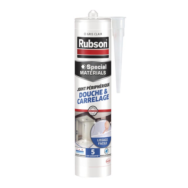 Mastic d'étanchéité carrelage RUBSON gris CLA300 ml