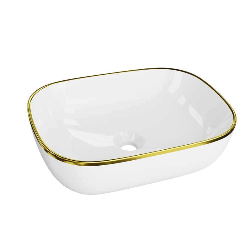 Umywalka nablatowa 46 X 32.5 Gulia