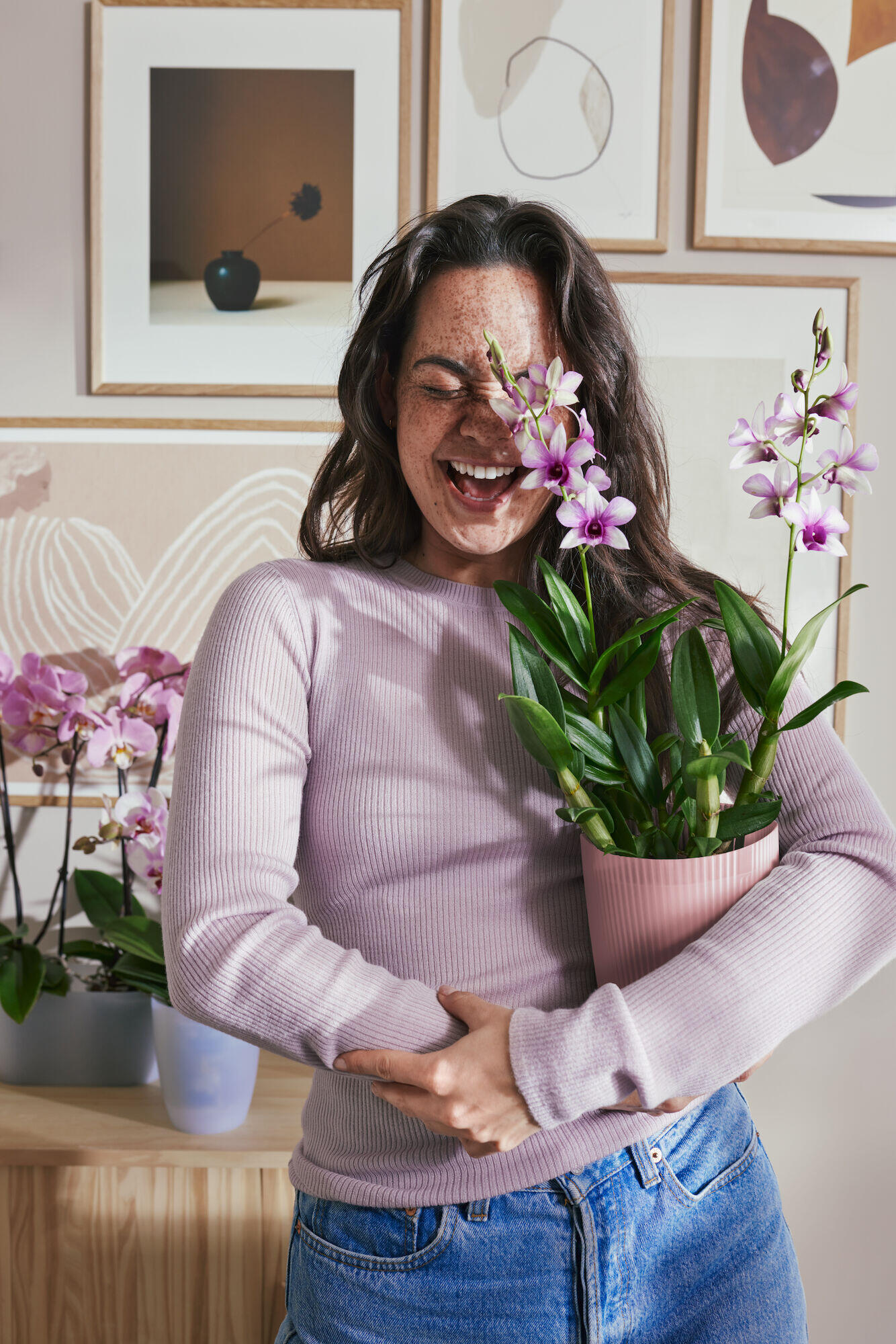 Cache-pot polypropylène ELHO Vibes fold orchid haut 12,5 rose glacé Diam.13 L.13 - 2