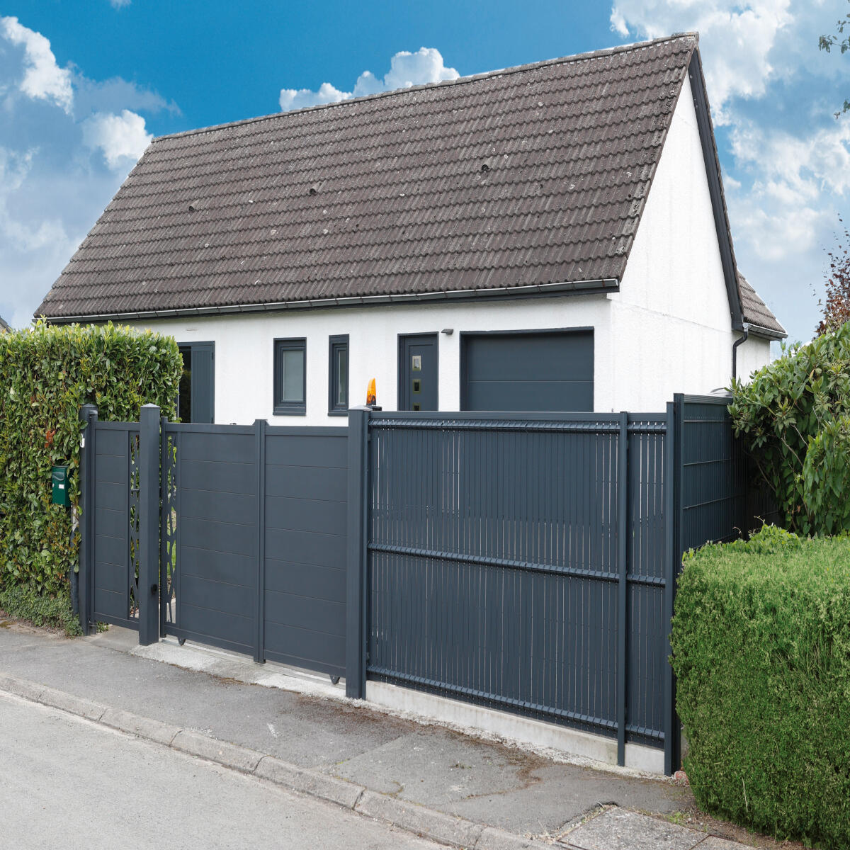 Kit lamelle rigide pvc anthracite, H.1,025 x L.2,5 m, IDEAL GARDEN - 2