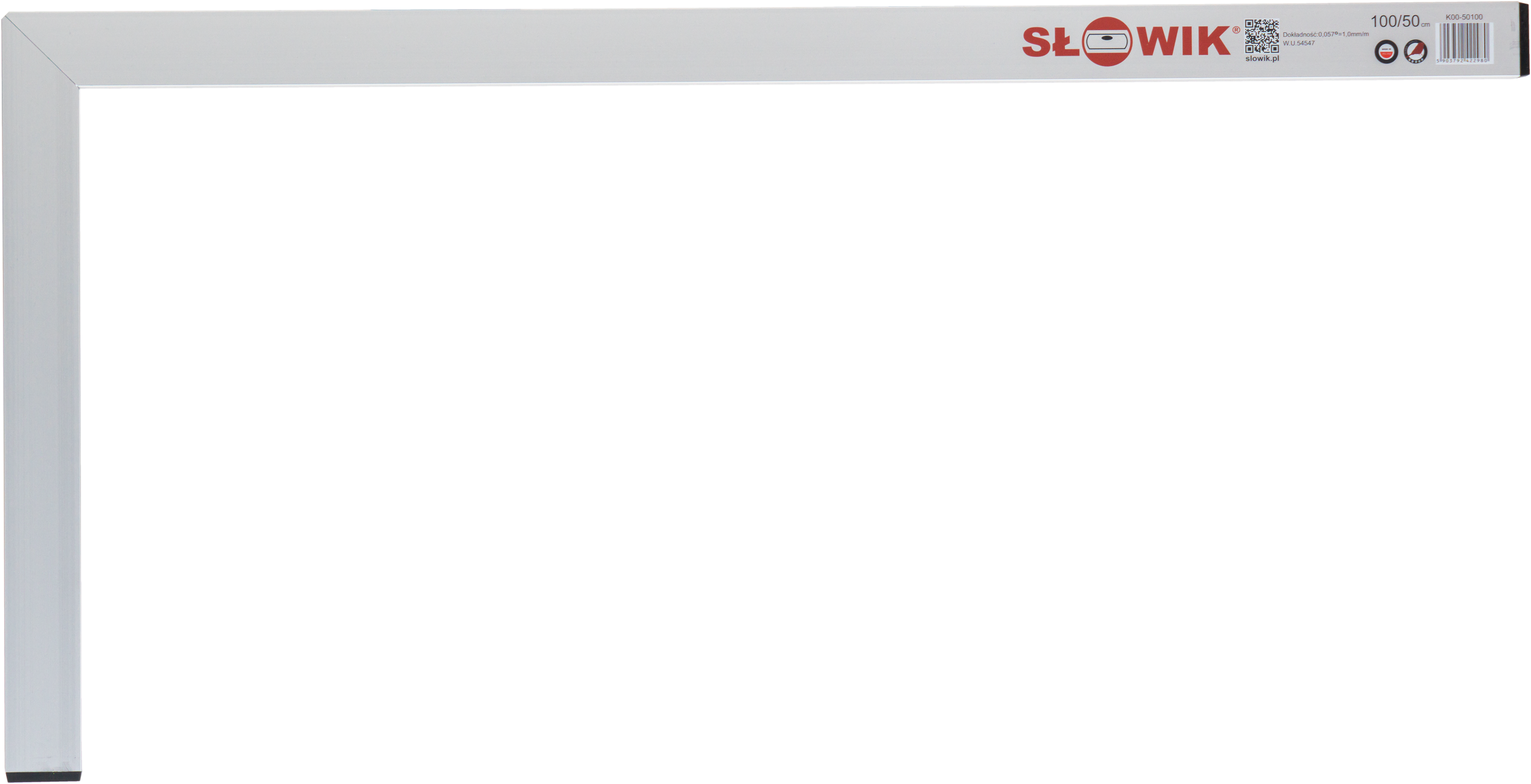 Kątownik budowlany 1000 x 500 mm aluminowy SL-KB Słowik