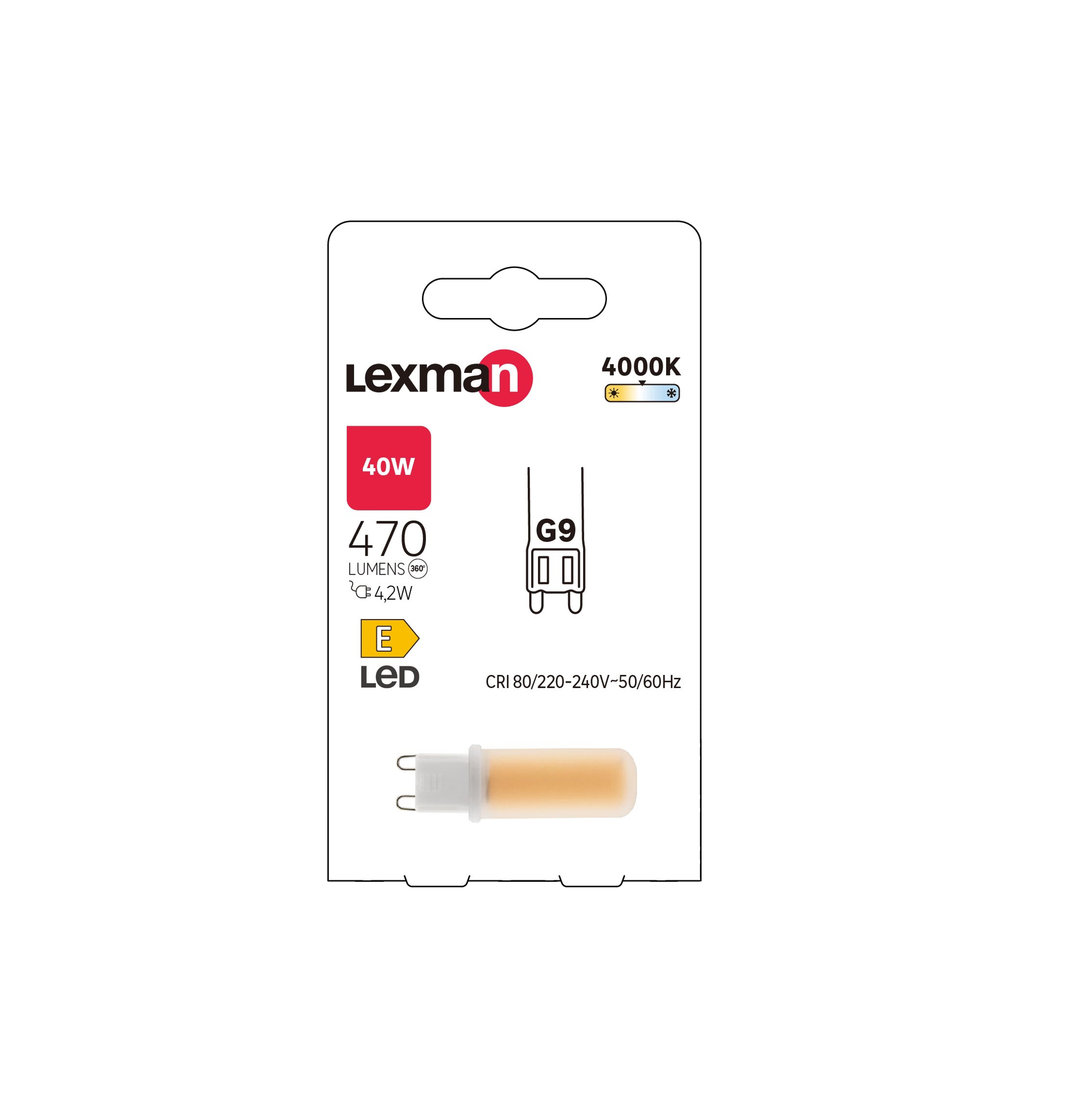 Żarówka LED G9 4.2 W 470 lm Neutralna biel Lexman - 7