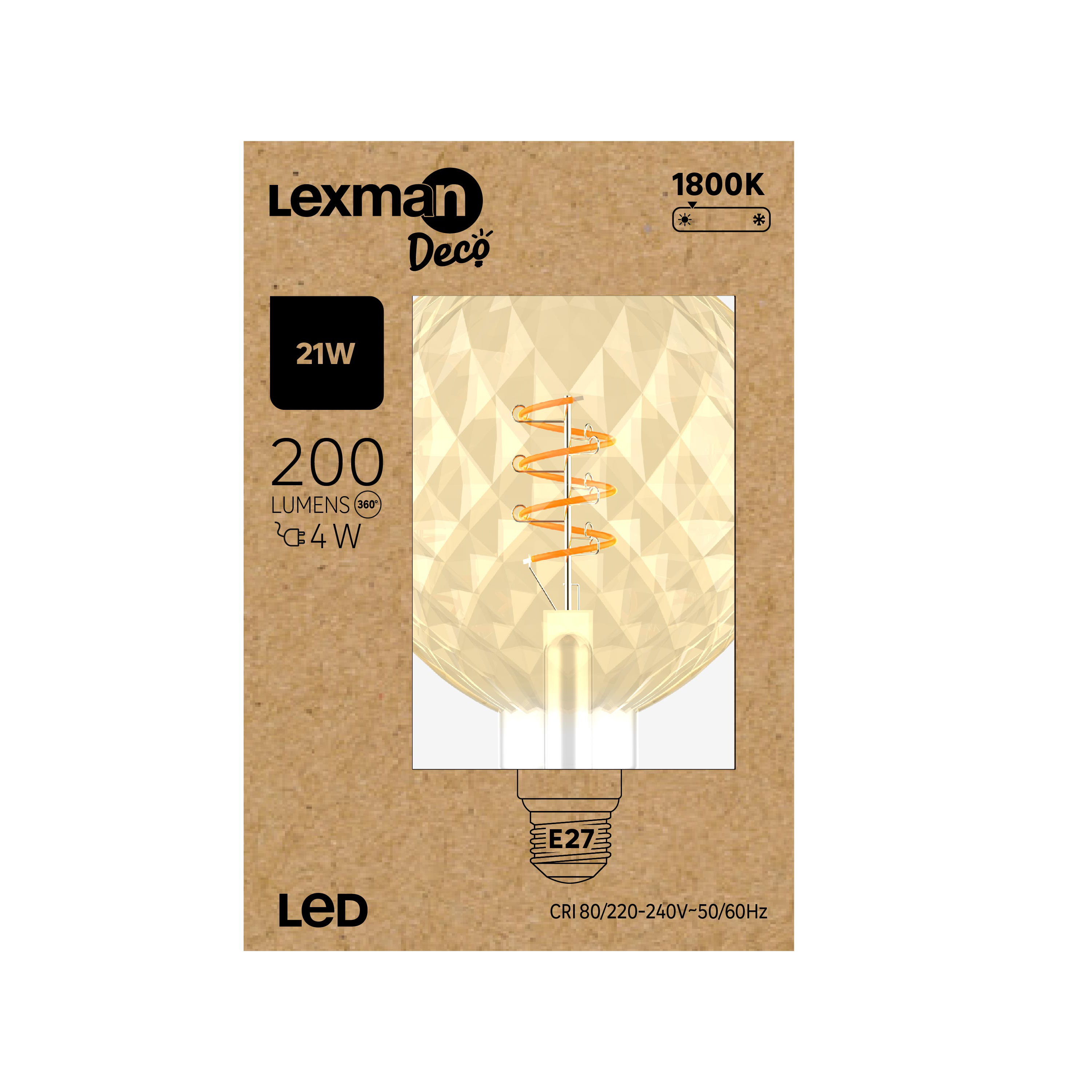 Żarówka dekoracyjna LED E27 4 W 200 lm Lexman - 7