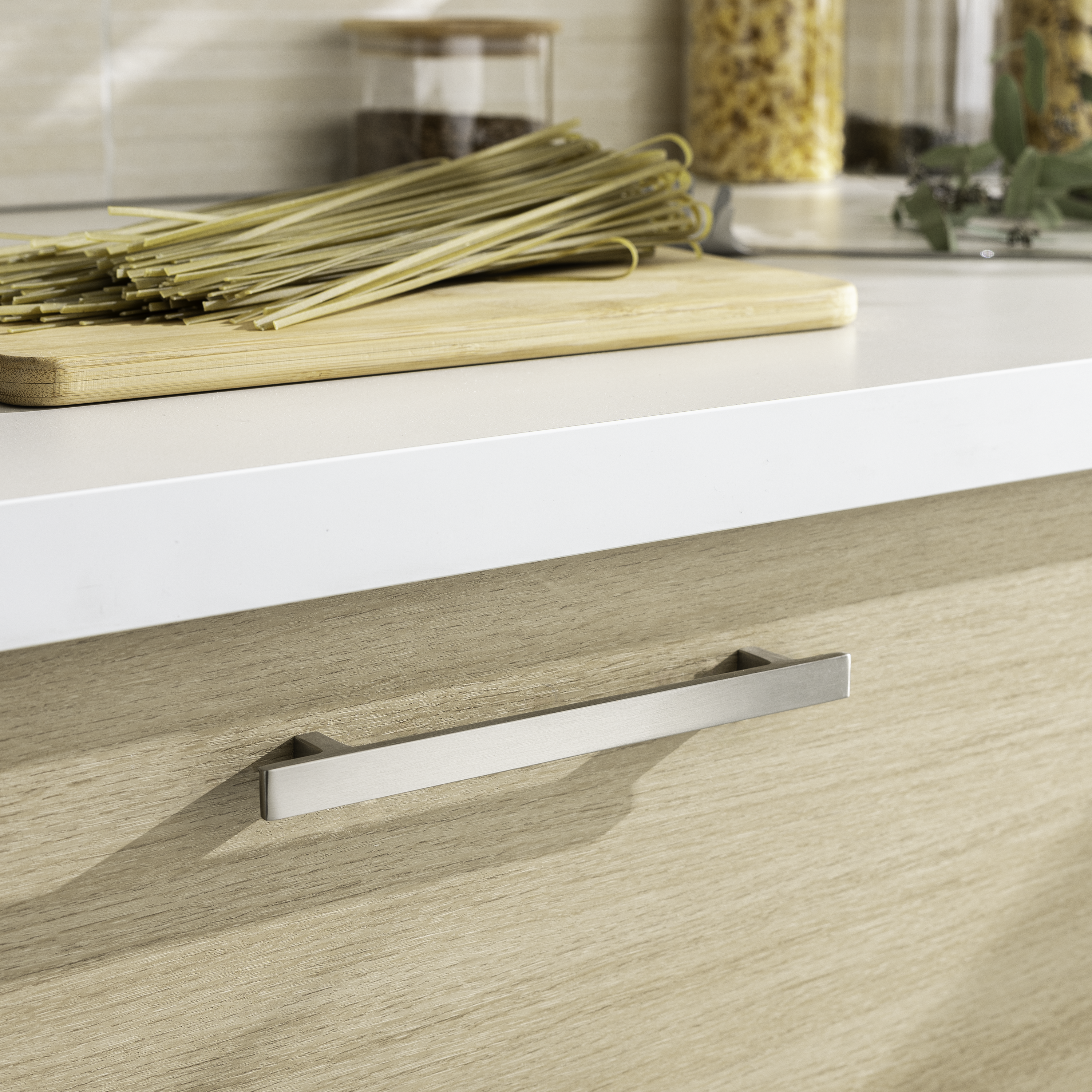 Maniglia per mobili INSPIRE Ios in alluminio argento spazzolato lucido interasse 160 mm - 3