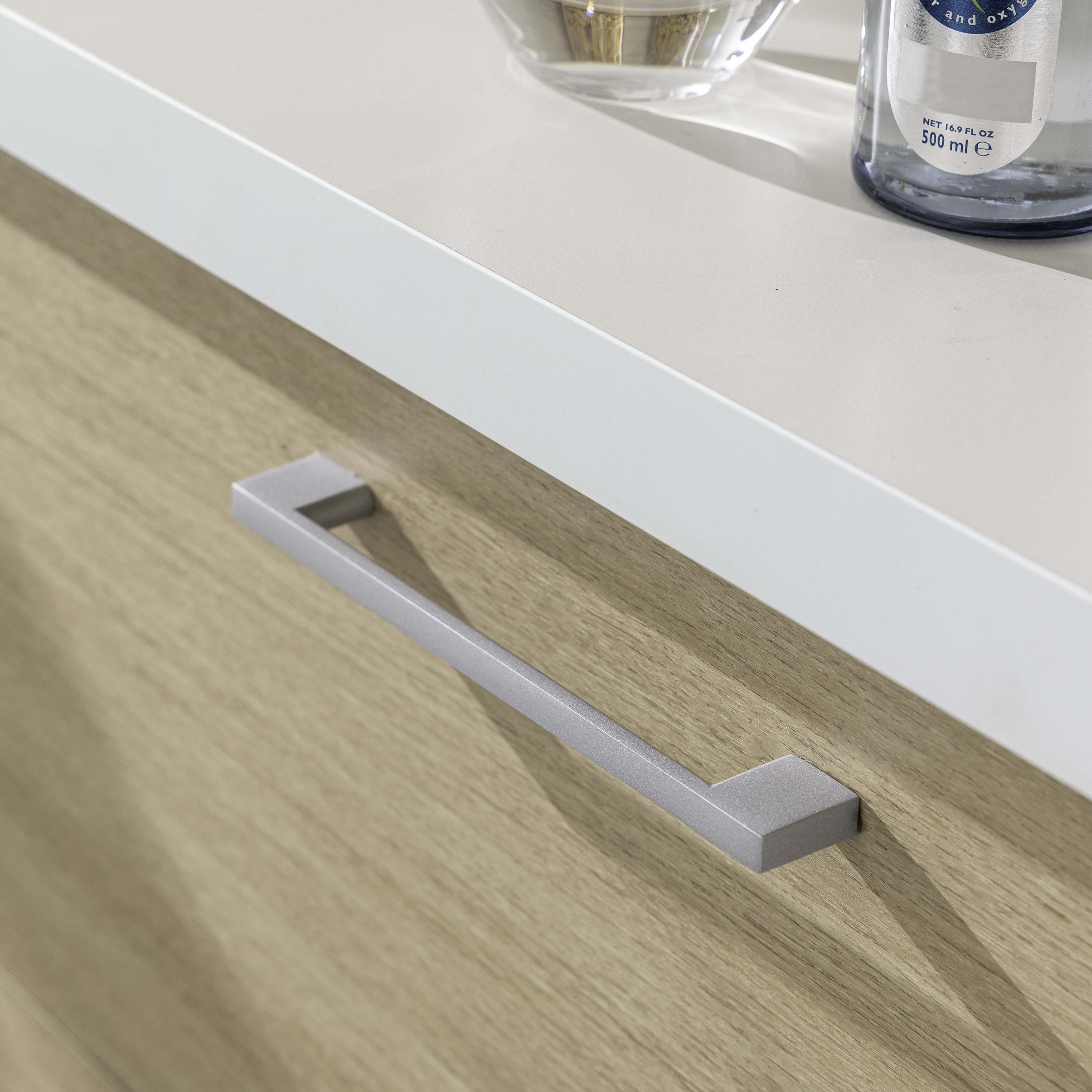 Maniglia per mobili INSPIRE Poros in alluminio argento opaco interasse 160 mm - 3