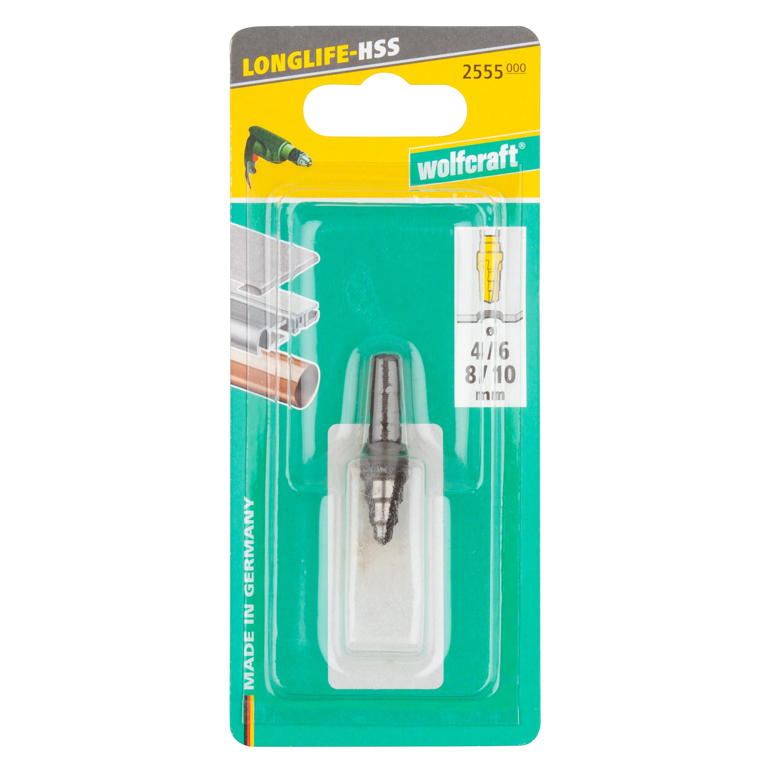 Fraise étagé HSS pour métal et plastique WOLFCRAFT, Diam.4 à 10 mm - 3