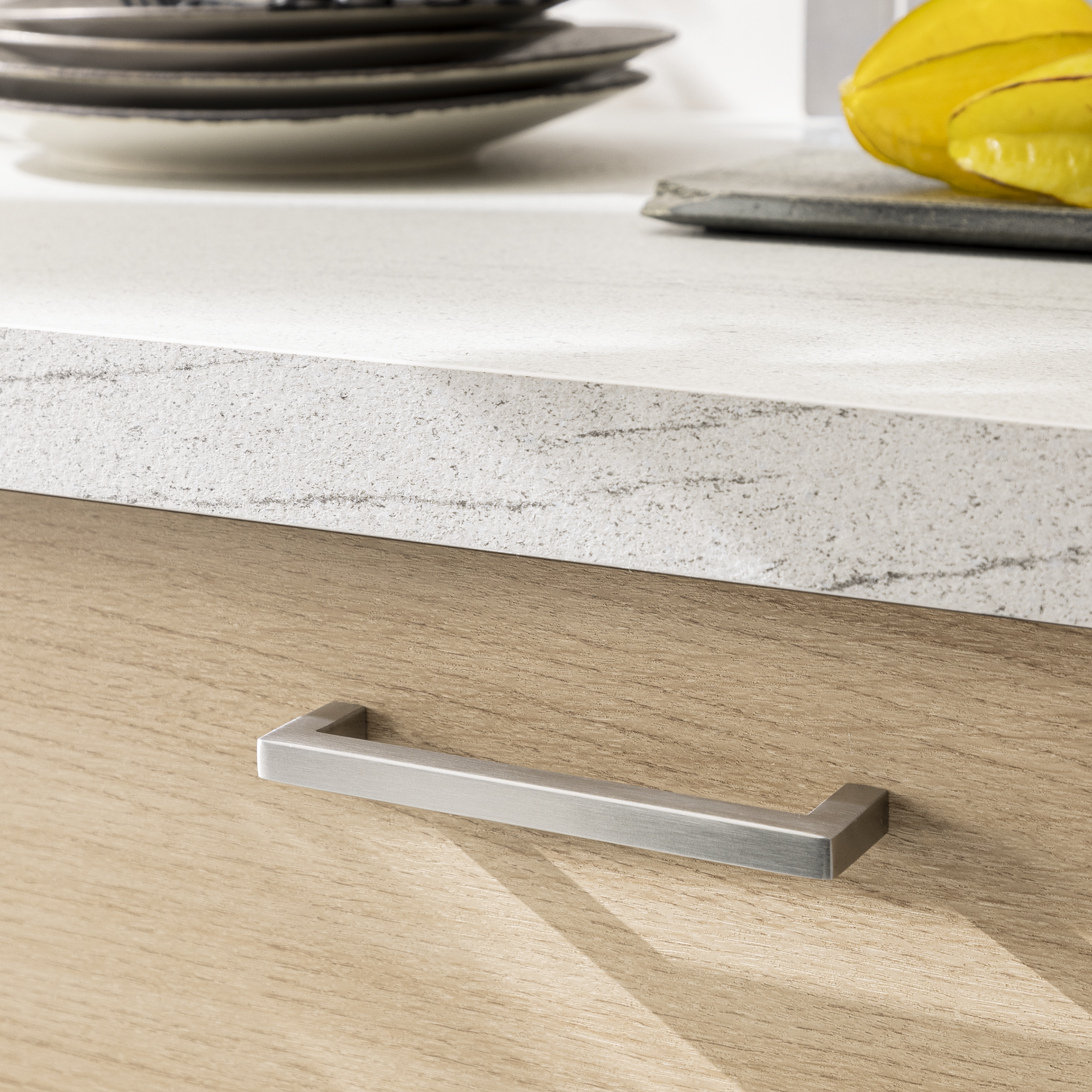 Maniglia per mobili INSPIRE Square in inox argento spazzolato interasse 128 mm - 2