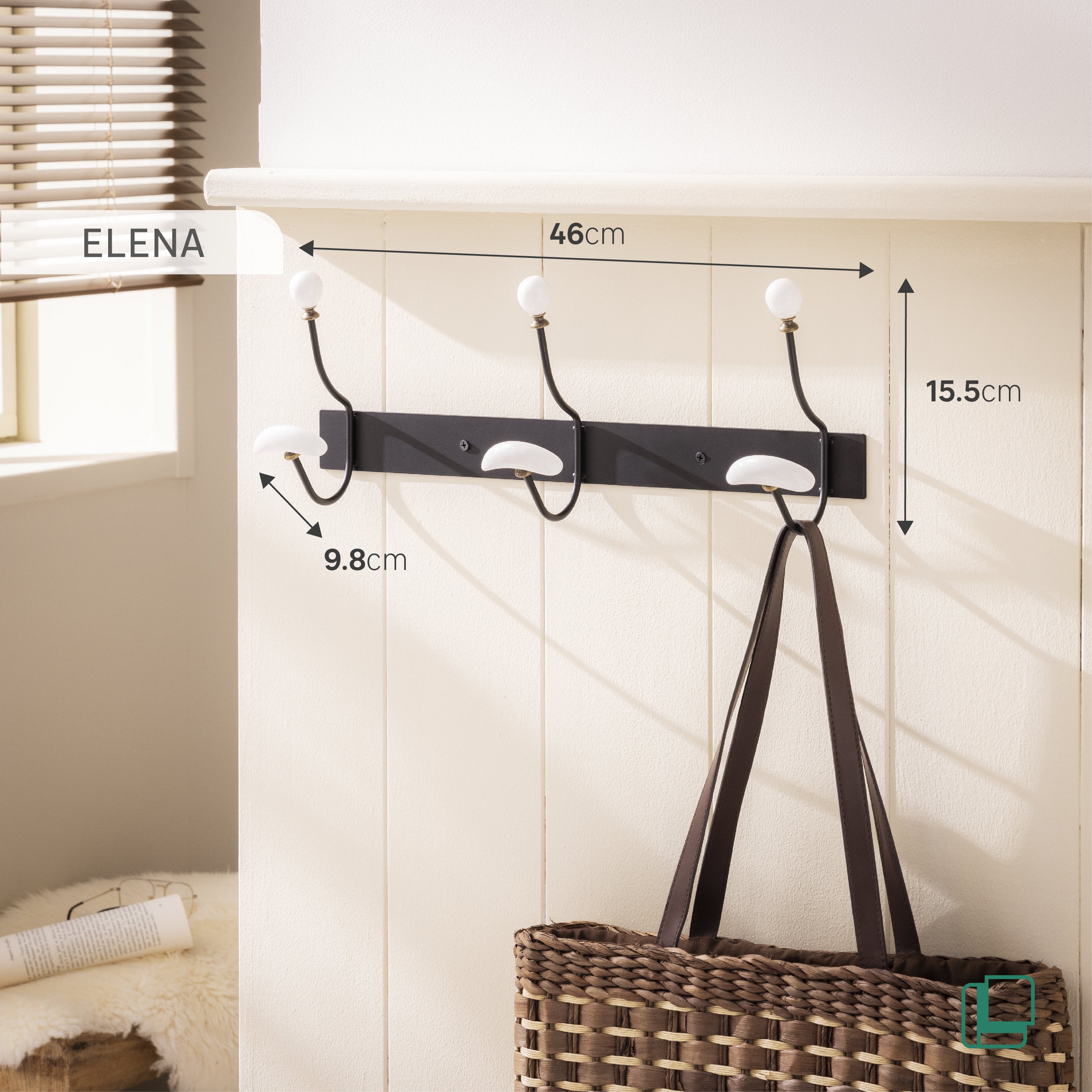 Portemanteau à visser noir Elena SPACEO - 3