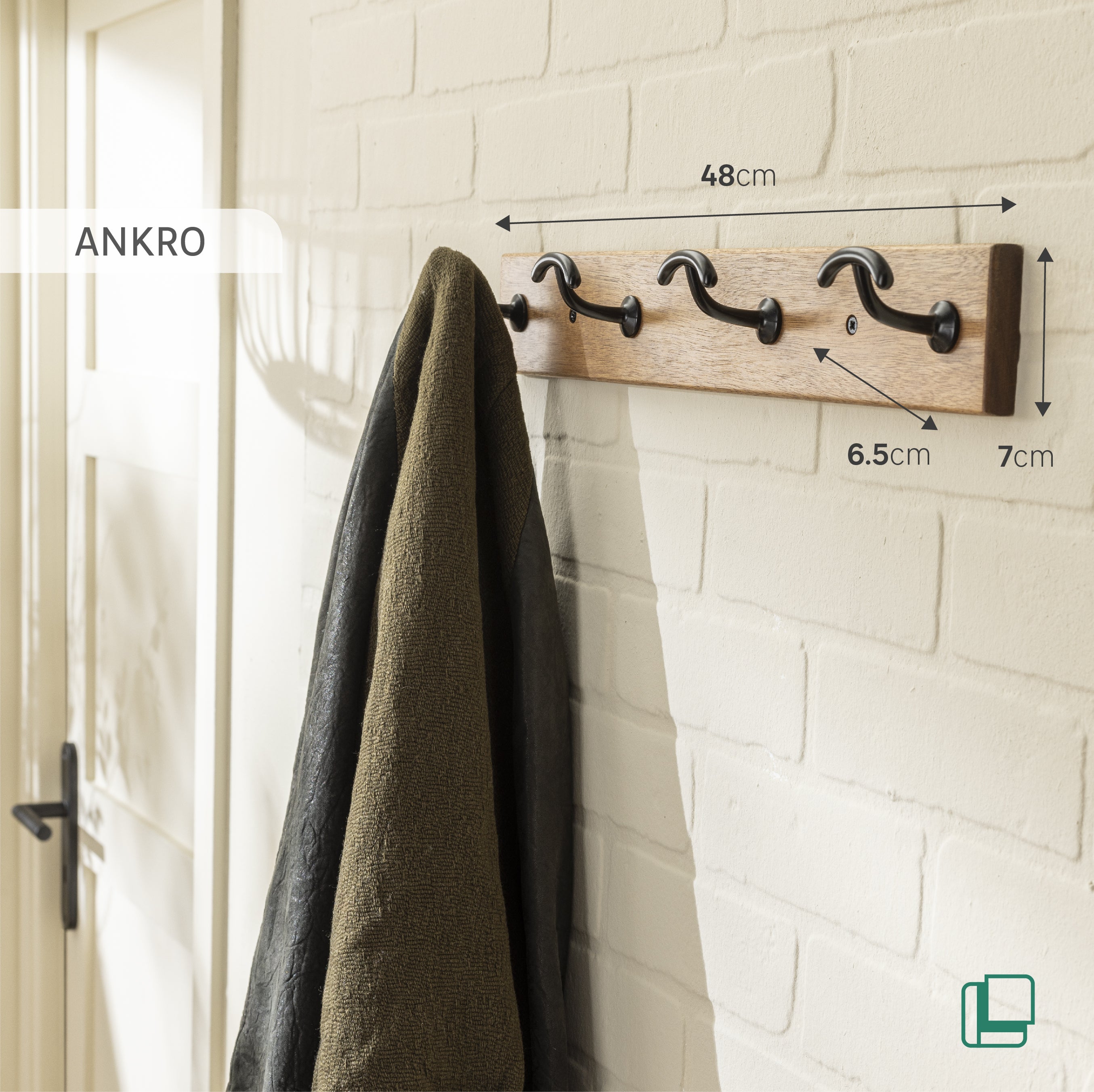 Portemanteau à visser noir Ankro SPACEO - 2