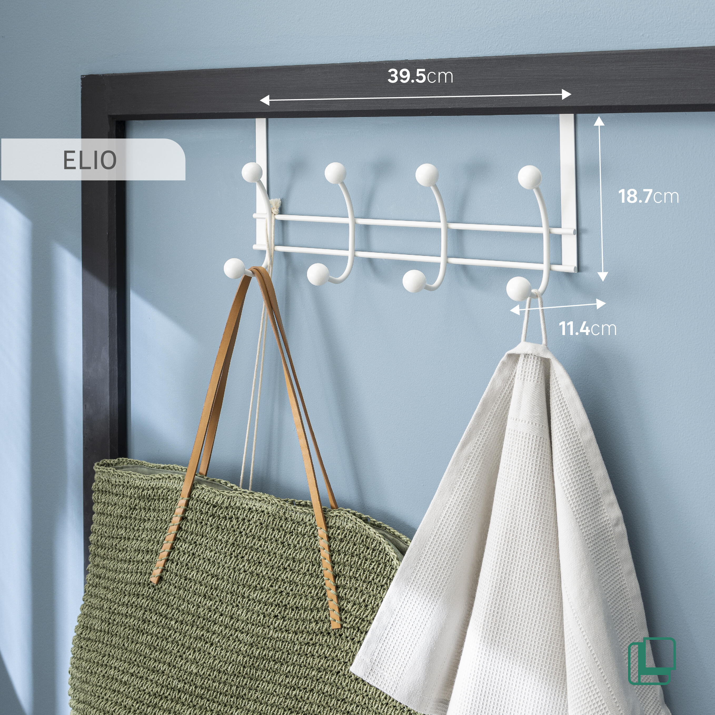 Crochet pour porte, blanc peint Door elio SPACEO - 3