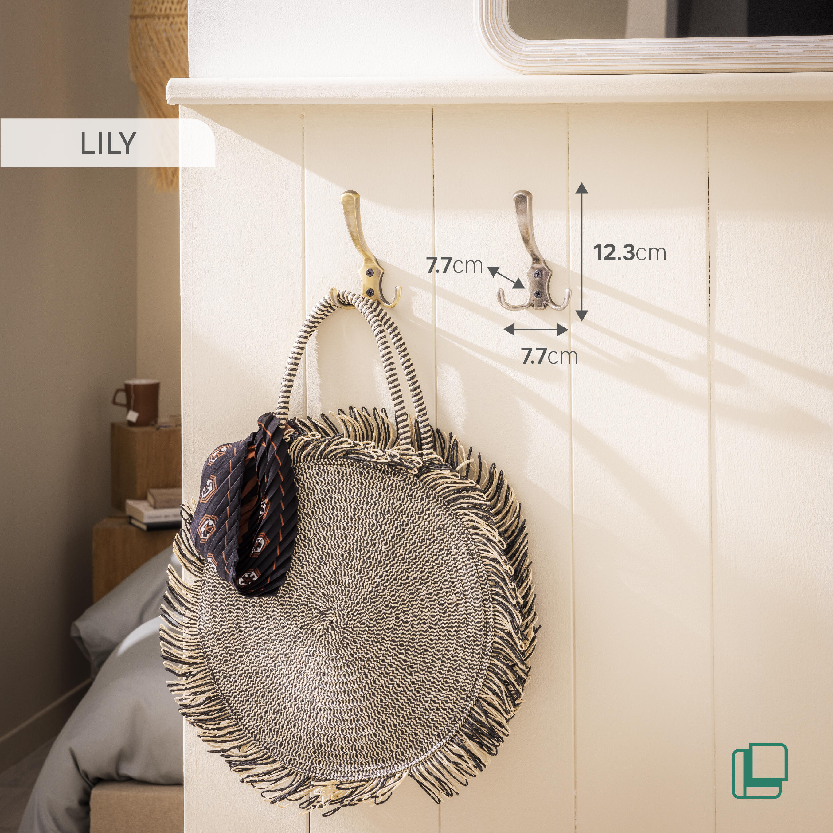 Patère à visser gris / argent Lily SPACEO - 2